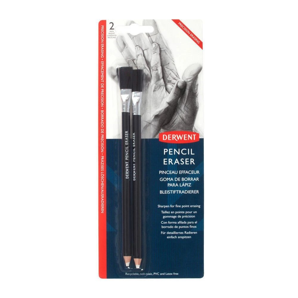 4 Derwent Eraser Pencil and Brush Set 2 Pack, 4 of 8