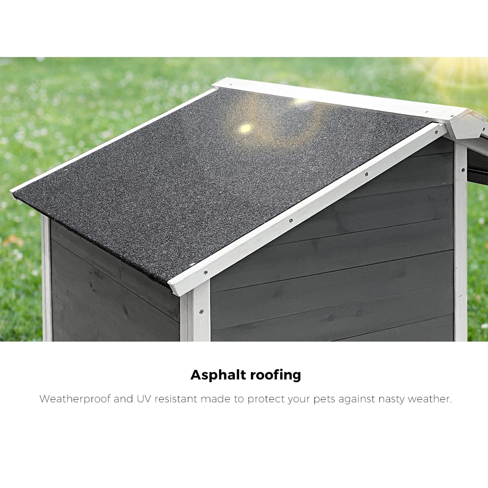 6 Alopet Dog Kennel Kennels House Outdoor Pet Wooden Large Cage Cabin Box Awning - Multi, 6 of 10