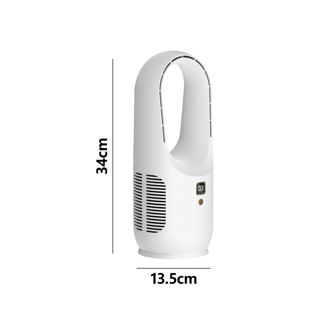 4 ADVWIN USB Desk Fan, Portable Bladeless Fan Rechargeable Stand Fan for Home, Office, Dorm White, 4 of 7