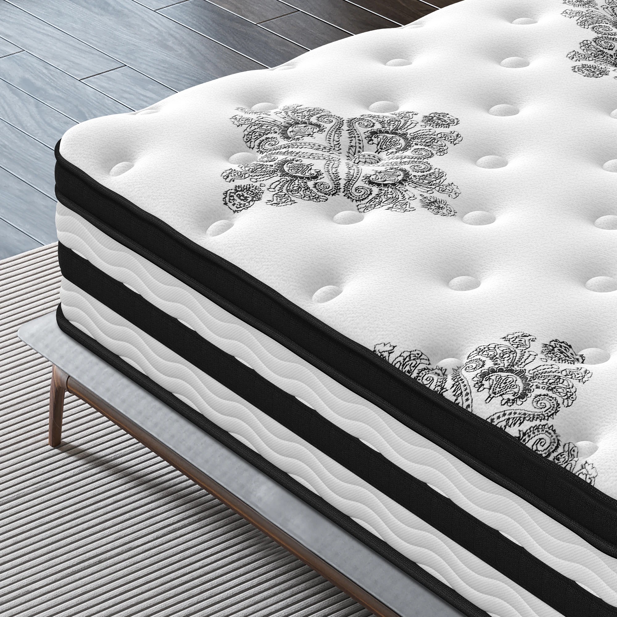 4 Alfordson Mattress Pocket Spring Latex Euro Top 34cm 5 zone - Single Bed, 4 of 10
