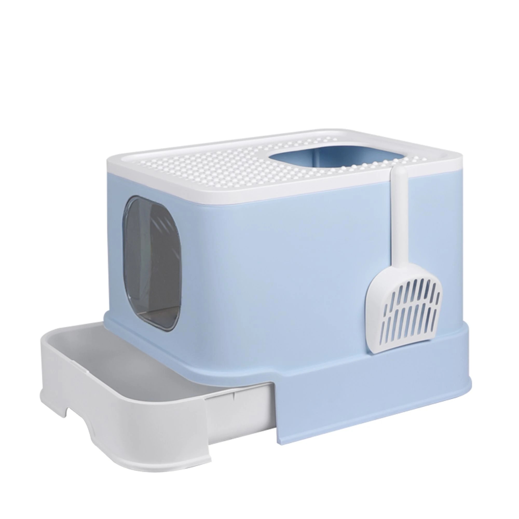 1 Pawz Cat Litter Box - Blue, 1 of 5