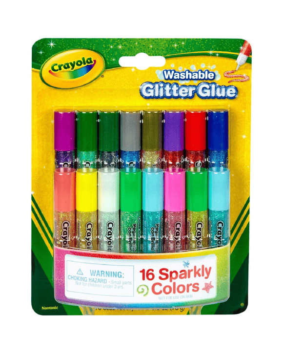 Crayola Pip Squeaks Washable Glitter Glue 16 Pack