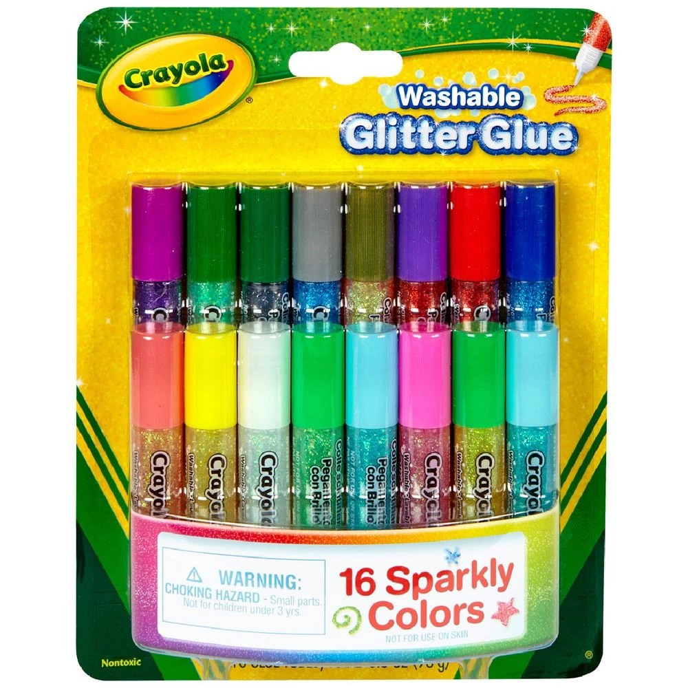 1 Crayola Pip Squeaks Washable Glitter Glue 16 Pack, 1 of 2