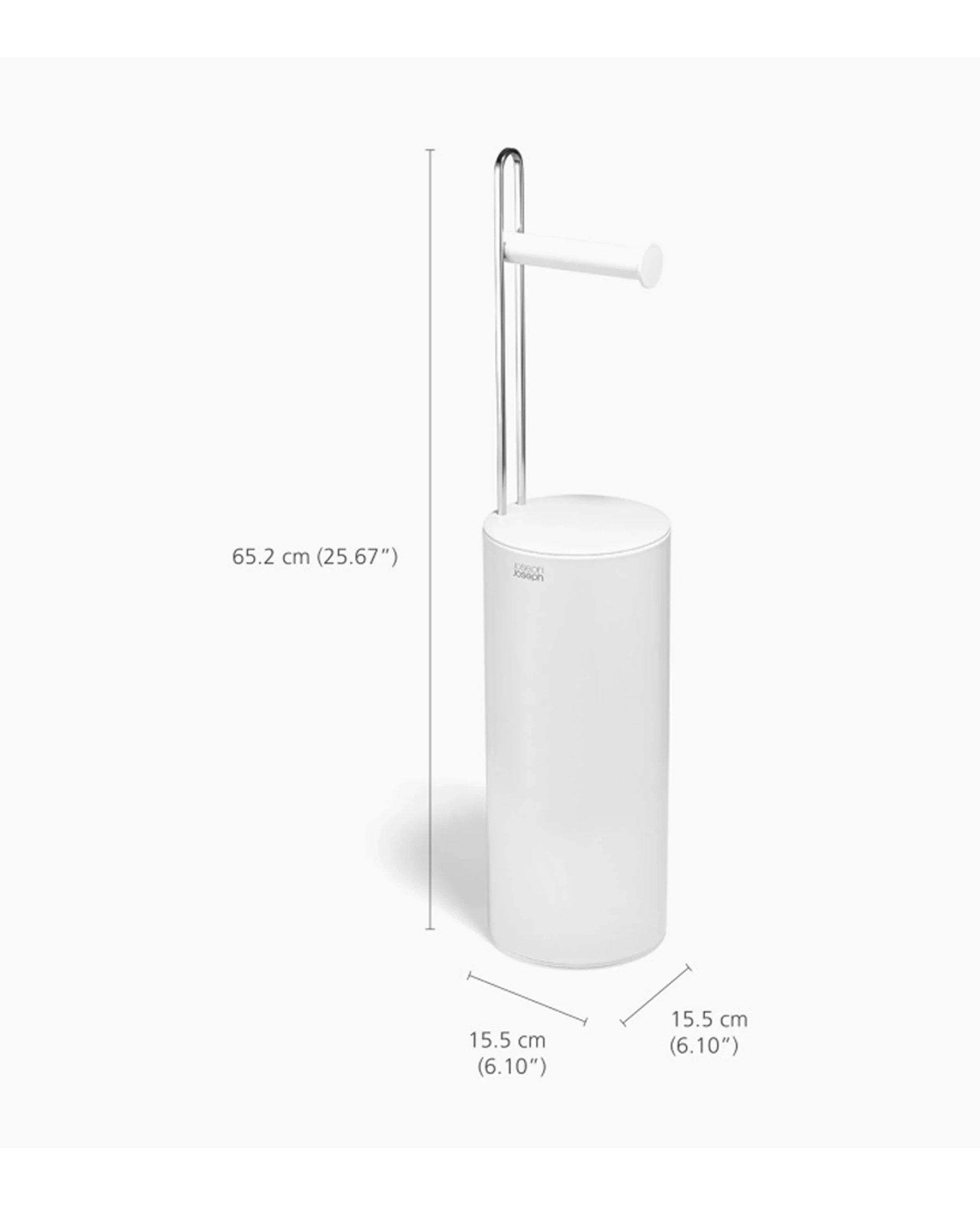 2 Joseph Joseph EasyStore Bathroom Toilet Paper Roll Holder - White, 2 of 4