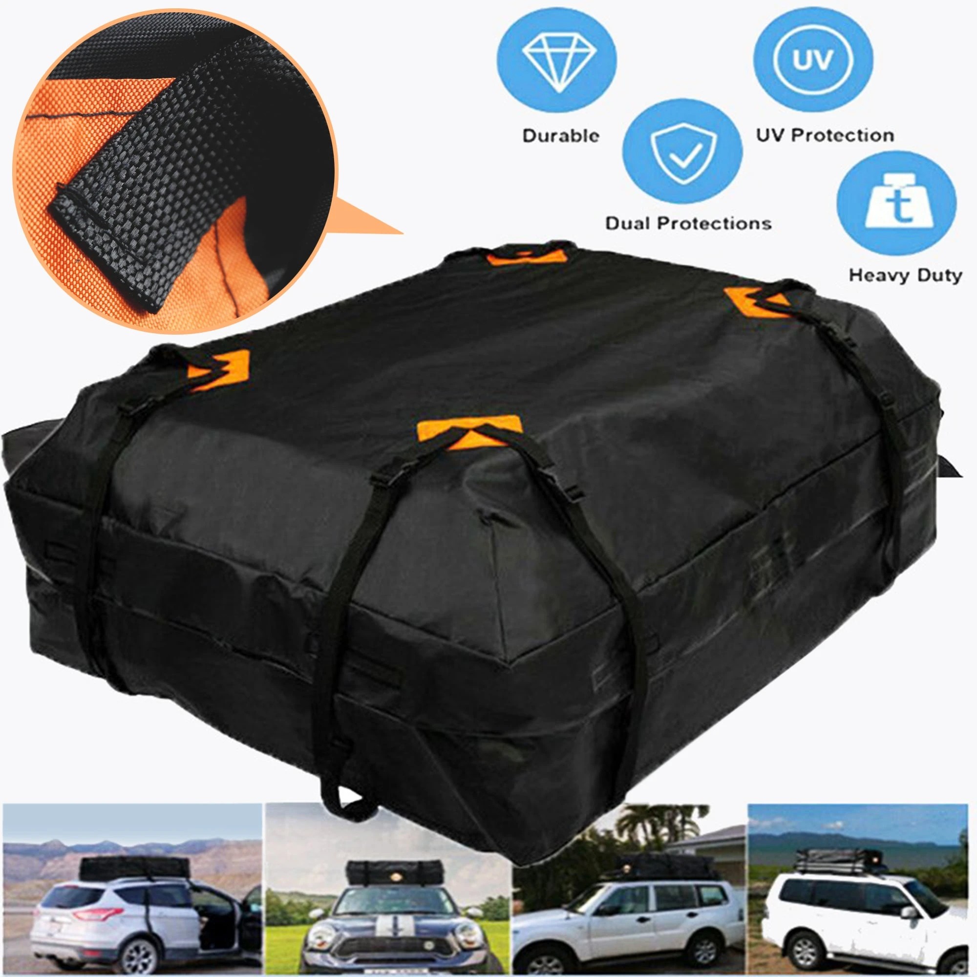 2 Elora 425l Car Roof Carrier 100% Waterproof Roof Top Luggage Bag For Vehicles, 2 of 10