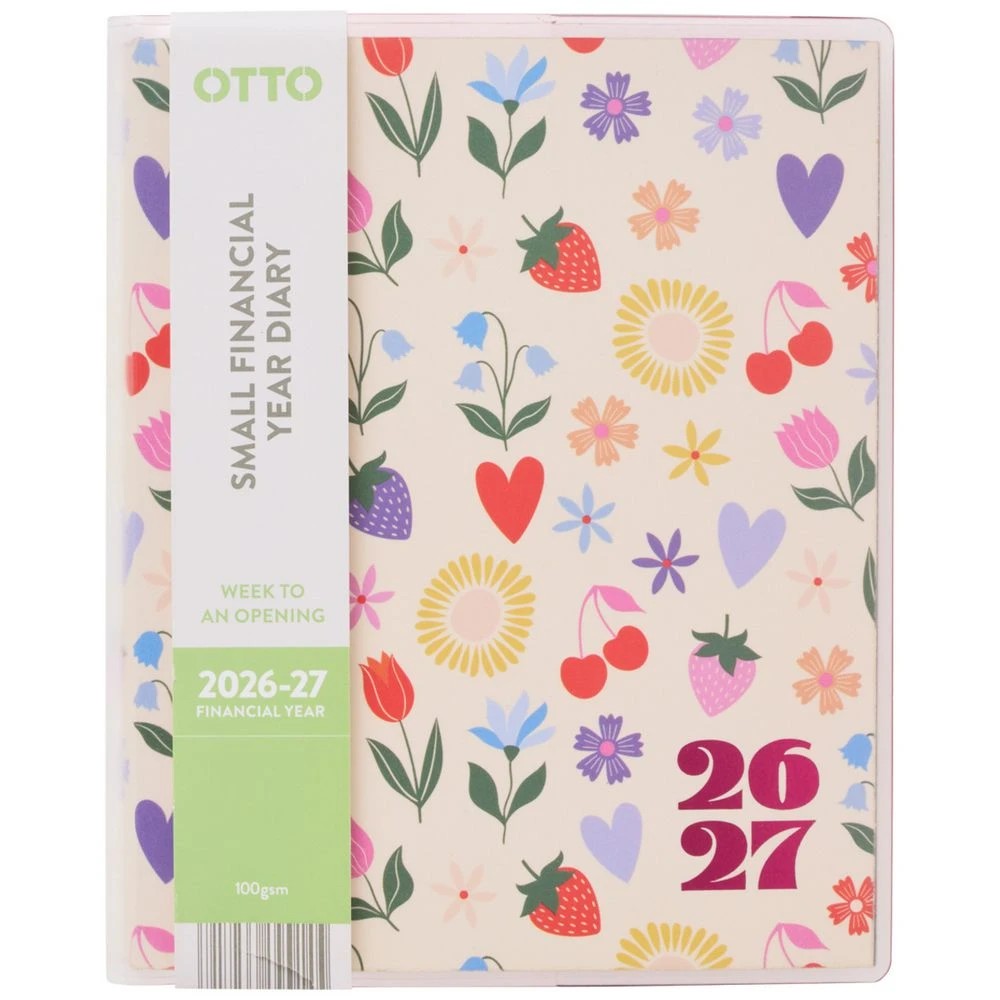 1 Otto Small Week to View FY26/27 Diary Whimsy Cream, 1 of 7