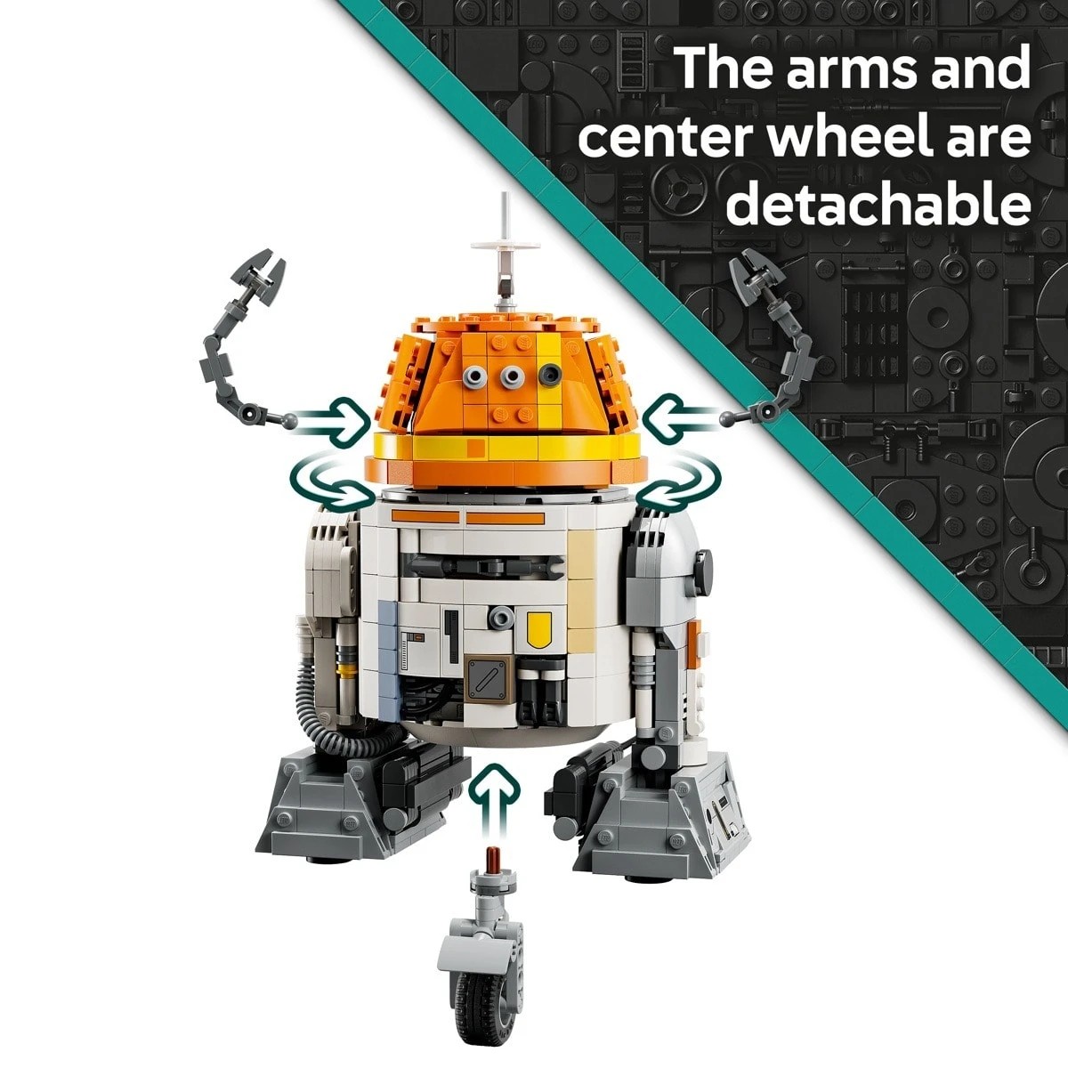 6 LEGO Star Wars Chopper (C1-10P) Astromech Droid 75416, 6 of 9