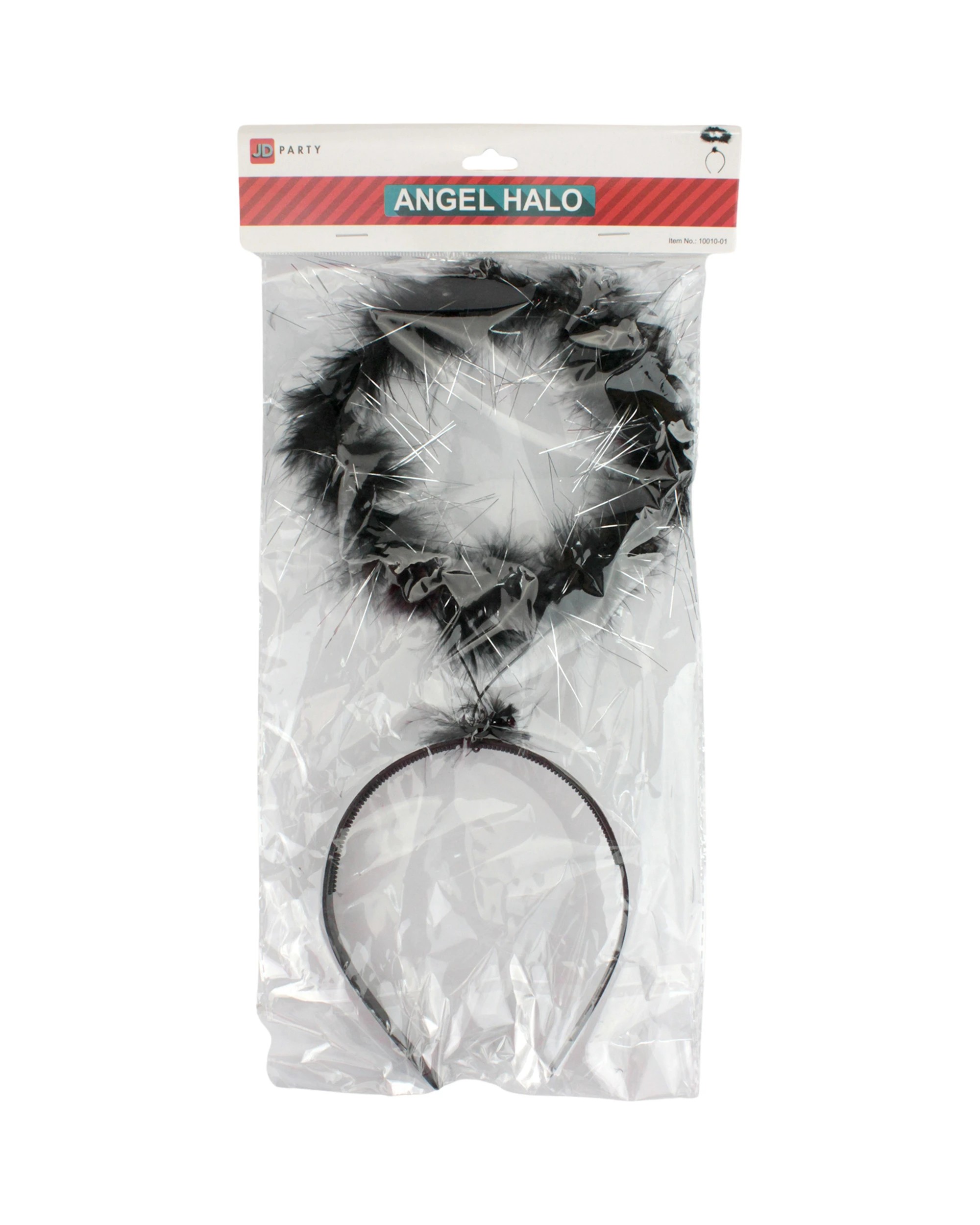 2 Partyrama Feathered Angel Halo Headband - One Size - Black, 2 of 3