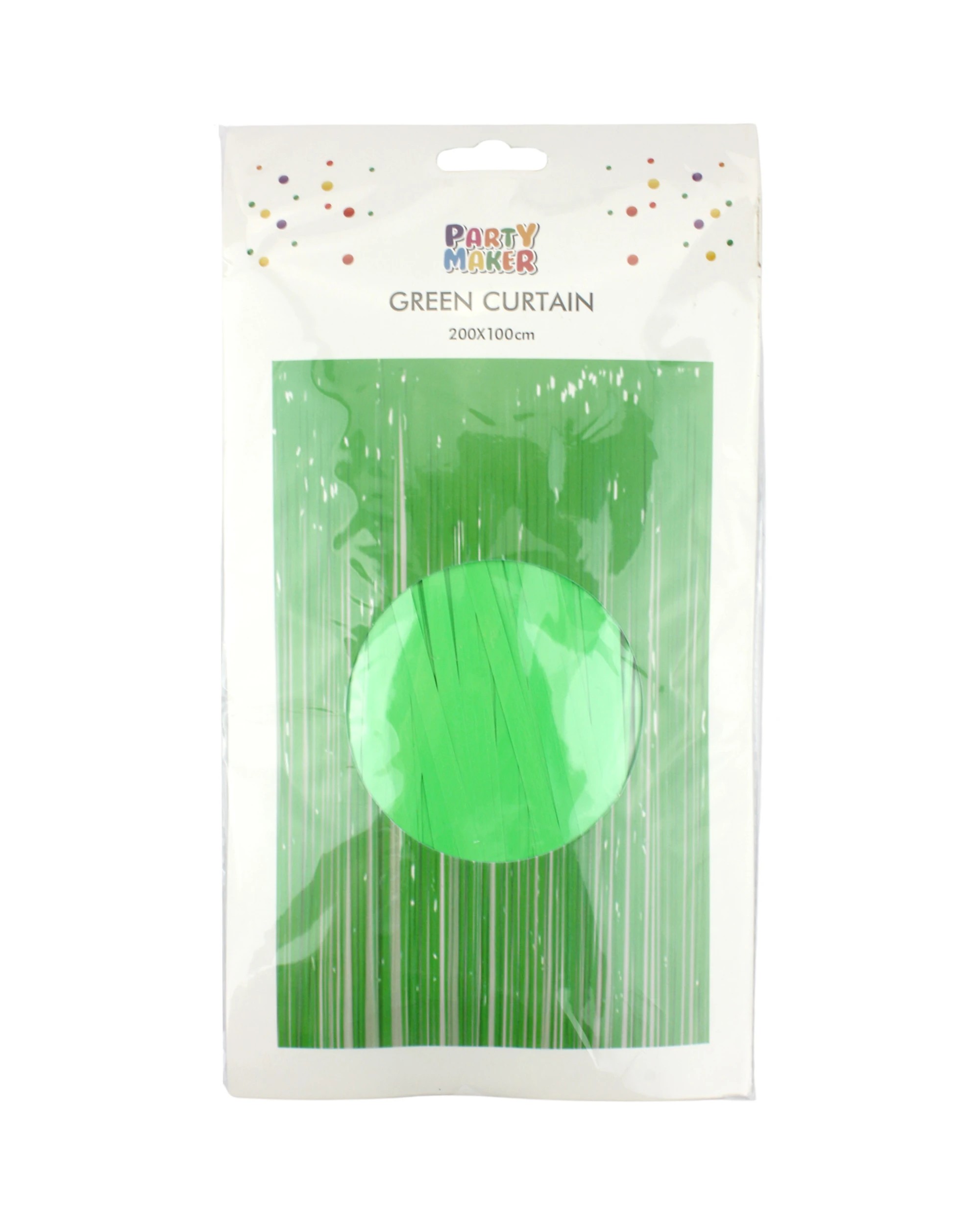 2 Neon Green Plastic Backdrop Curtain 100cm x 200cm, 2 of 2