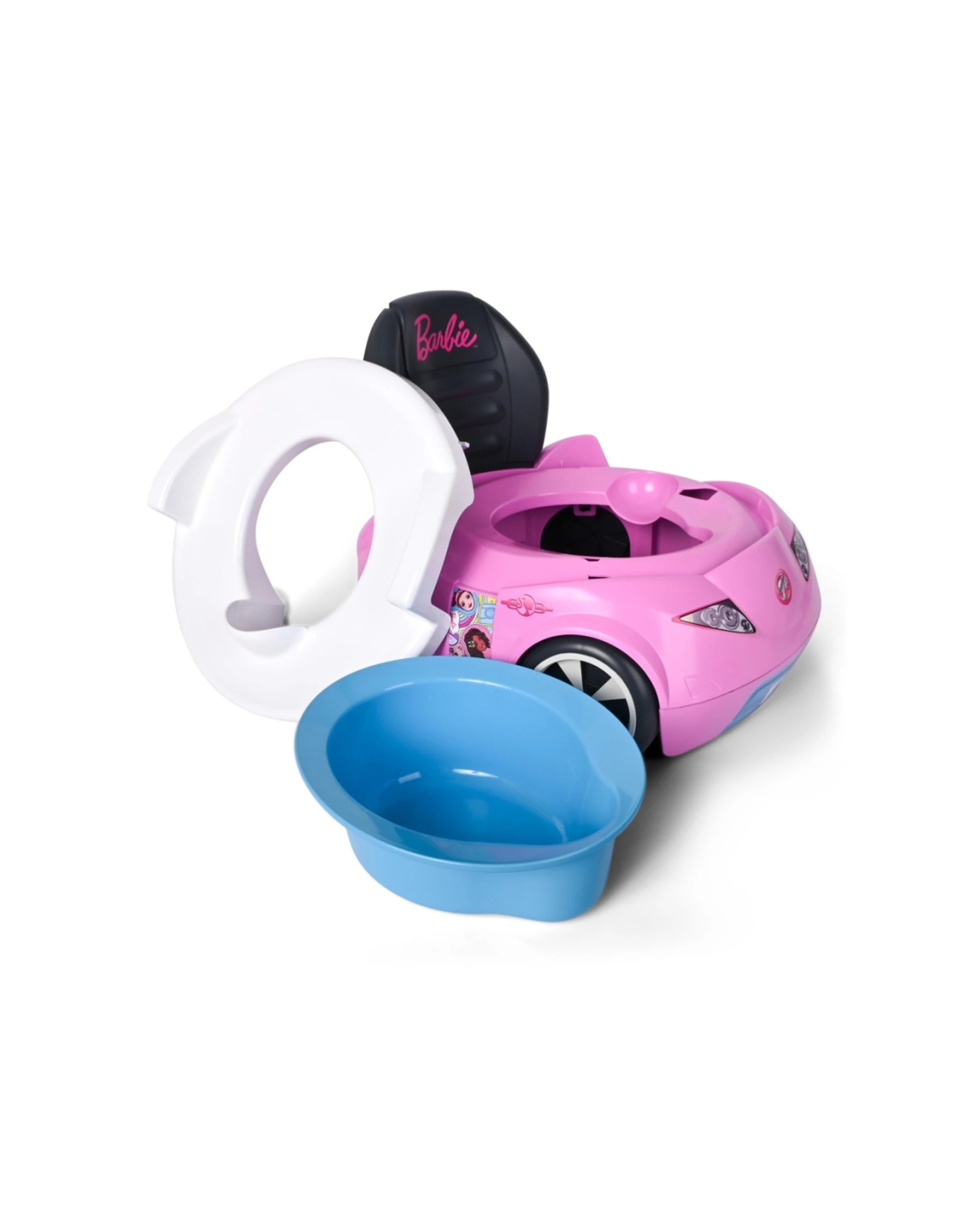 3 Barbie 2-in-1 Convertible Car Transitional Seat Potty Trainer - Pink, 3 of 4