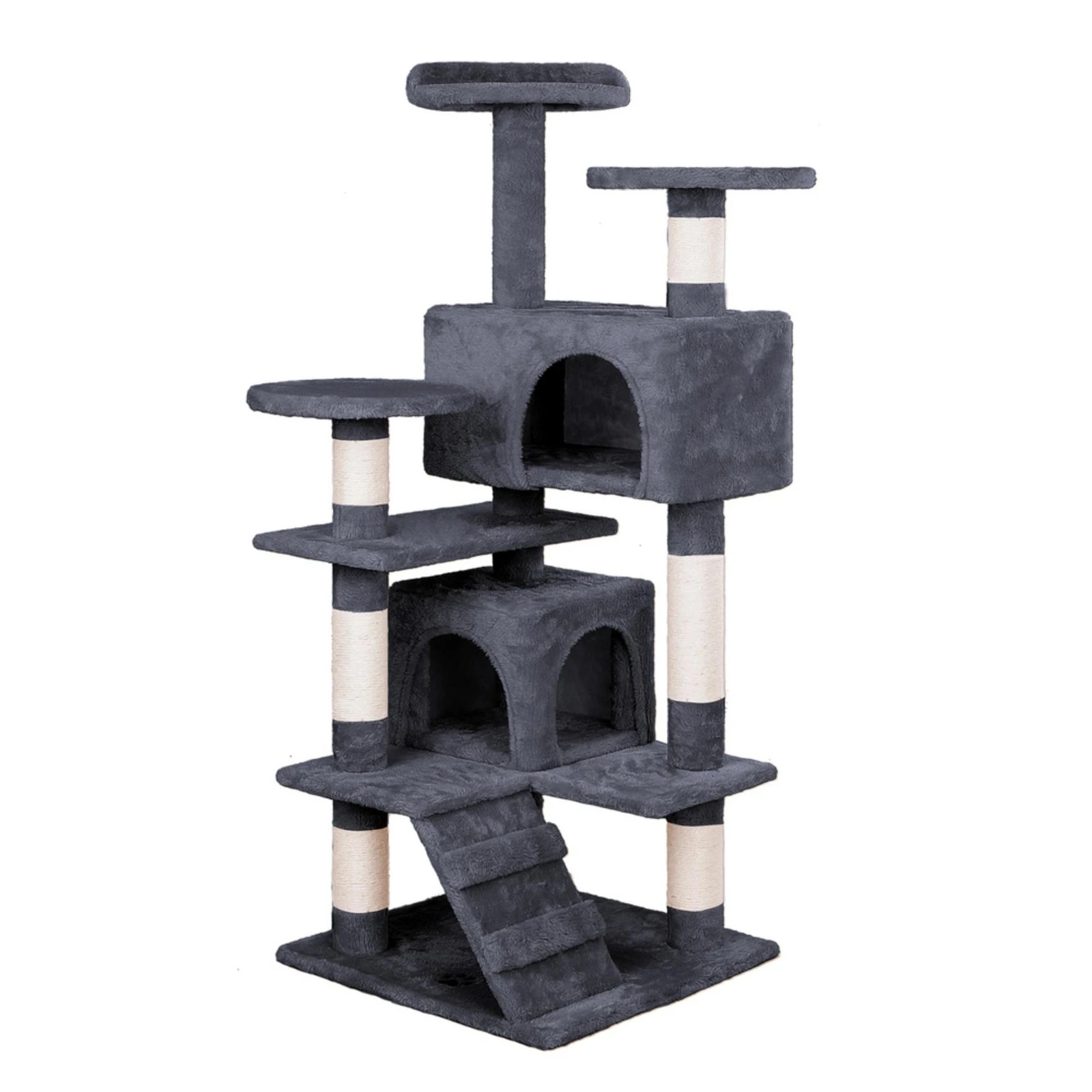 1 Beastie Cat Tree Scratching Post Scratcher Tower Condo House Furniture Wood 134CM - Grey, 1 of 6