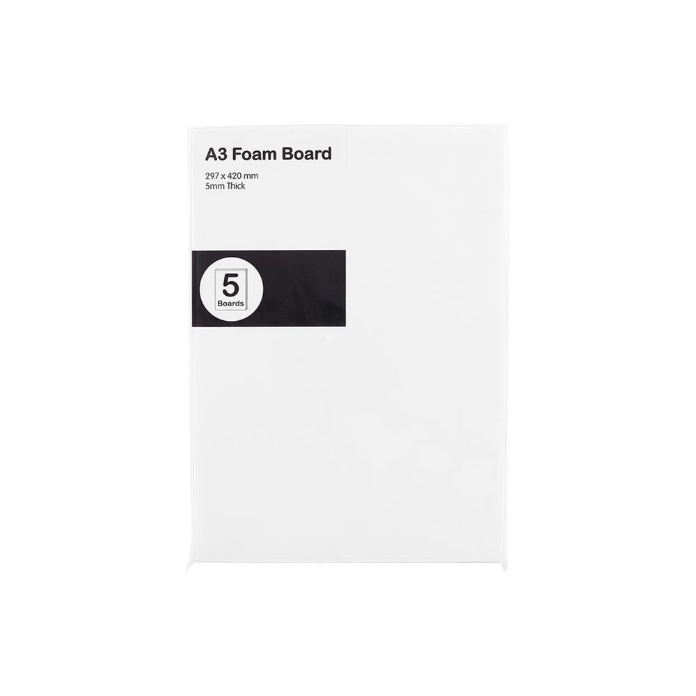 1 A3 Foam Board 5mm White 5 Pack, 1 of 4