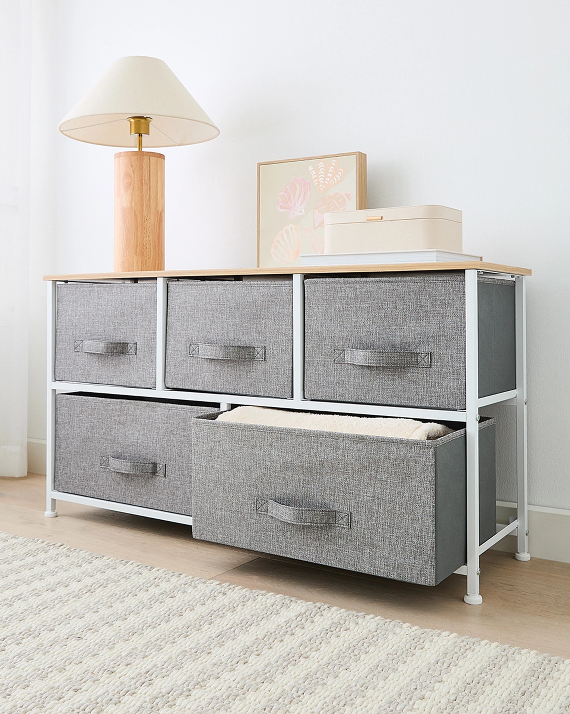 1 5 Drawer Chest - Grey, 1 of 10
