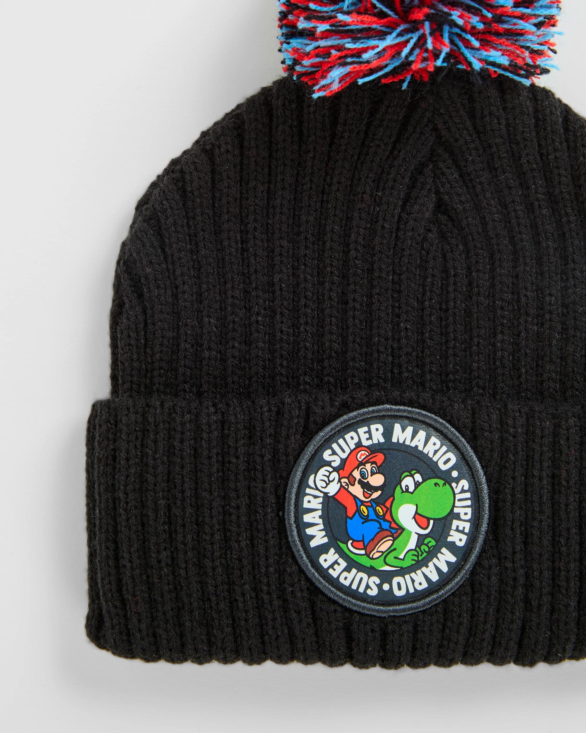 2 Super Mario Pom Pom Beanie BLACK, 2 of 2
