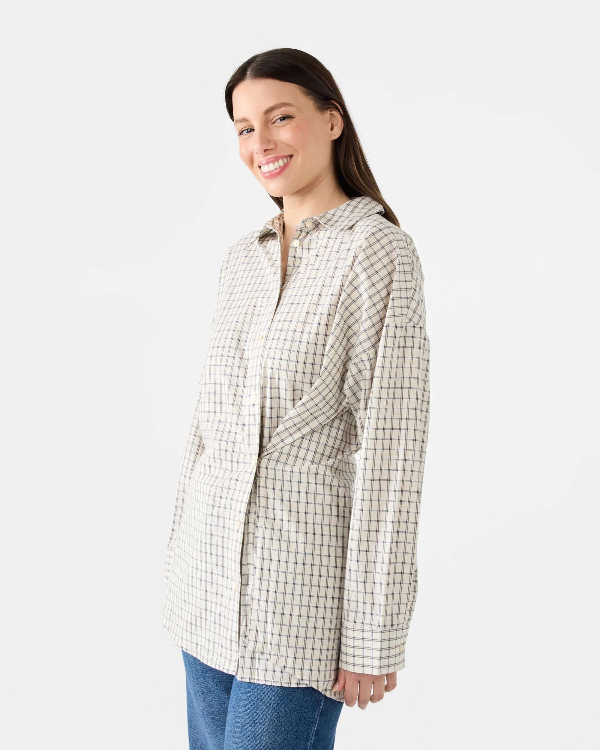 2 Long Sleeve Two-Way Shirt Check Fln, 2 of 8