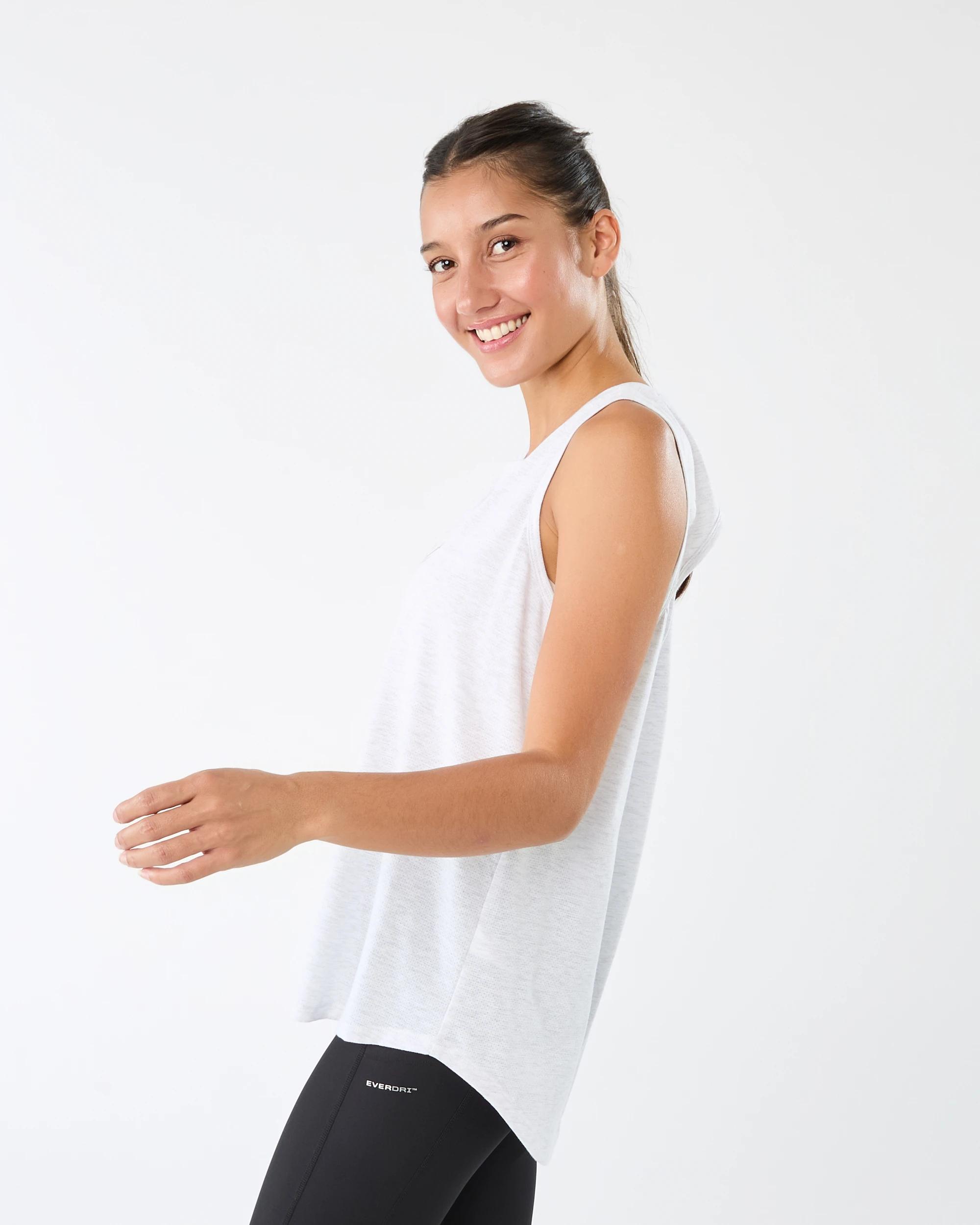 2 Everlast Womens Keyhole Tank White Marl, 2 of 9