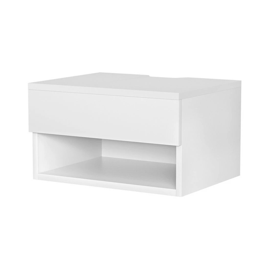 1 Artiss Floating Bedside Table Nightstand Drawer - White, 1 of 7
