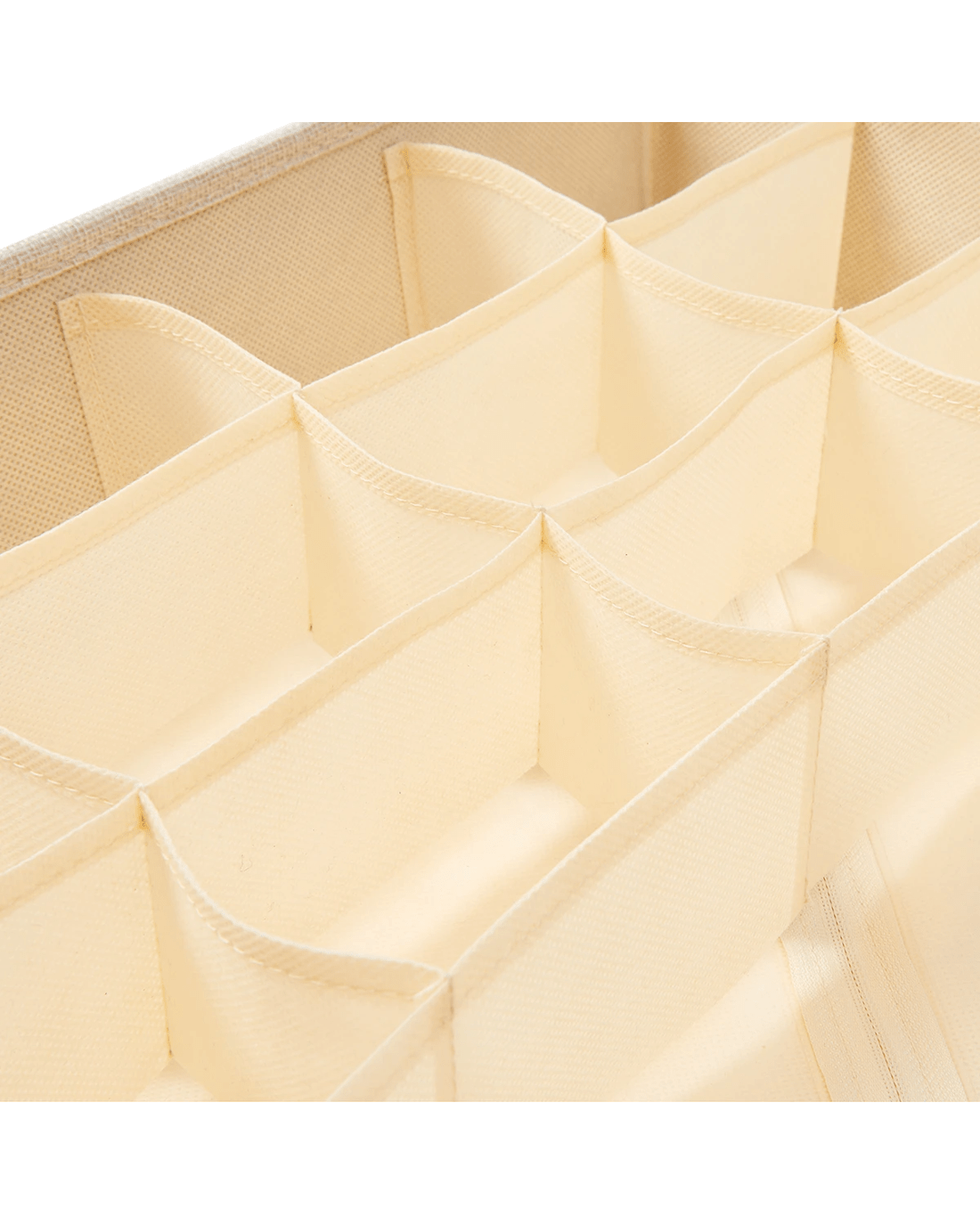 7 Linen Look Multi Grid Organiser - Beige, 7 of 8