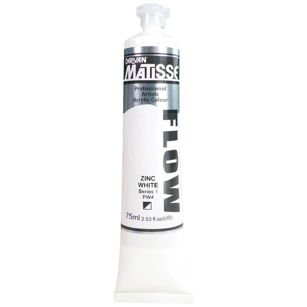 1 Derivan Matisse Flow Paint 75mL Zinc White S1, 1 of 1