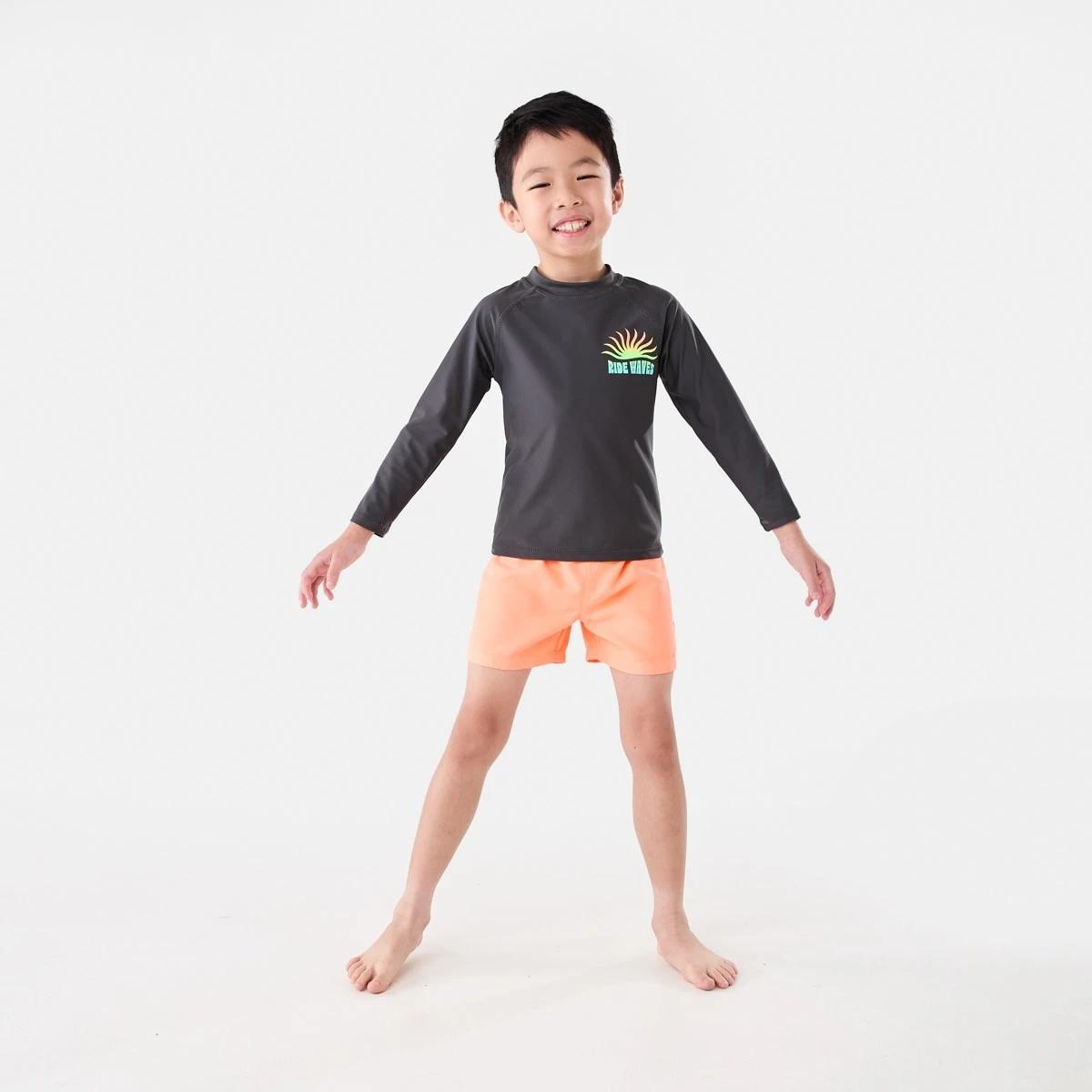 4 Plain Boardshorts FLURO ORANGE, 4 of 5