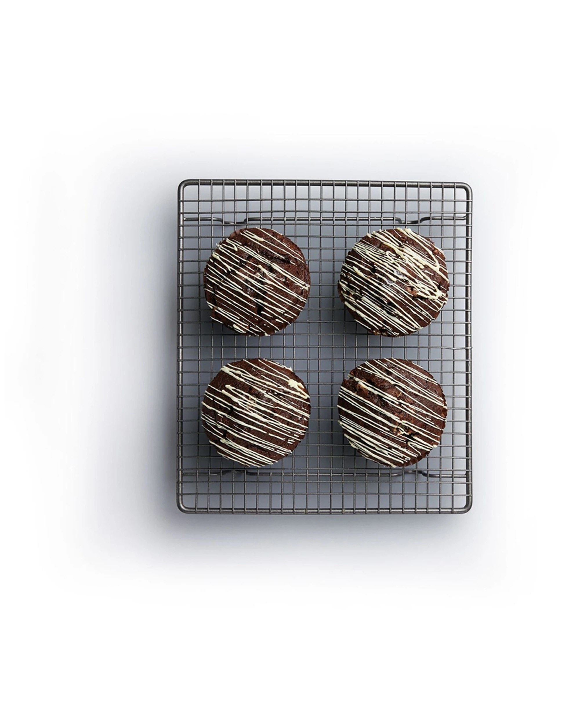 2 Mastercraft 3x 23x26cm Carbon Steel Non-Stick Cooling Tray Rack Heavy Duty Bakeware Set - Black, 2 of 3