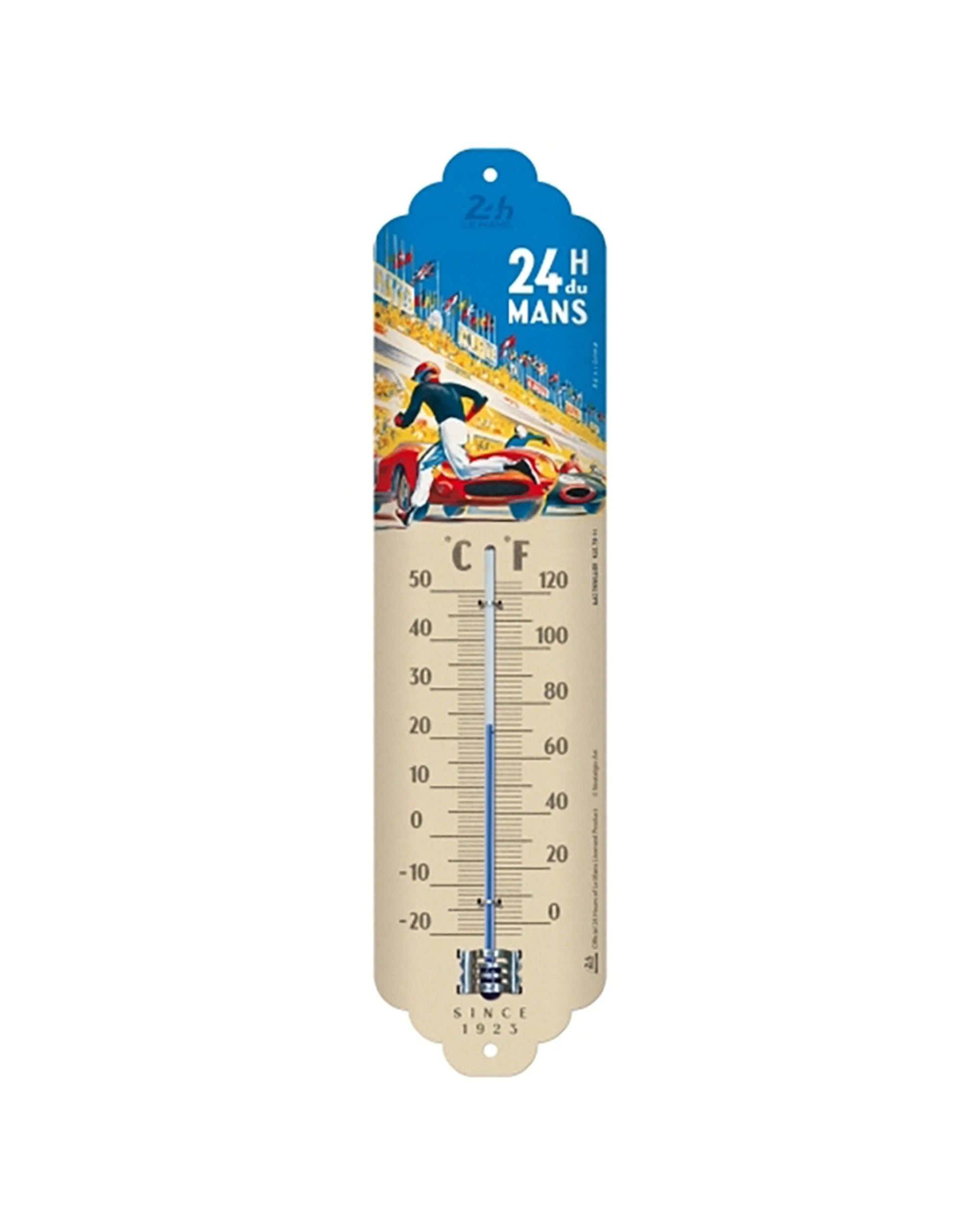 1 Nostalgic-Art Thermometer 24h Le Mans Racing Retro Look German Made Metal - Blue, 1 of 1