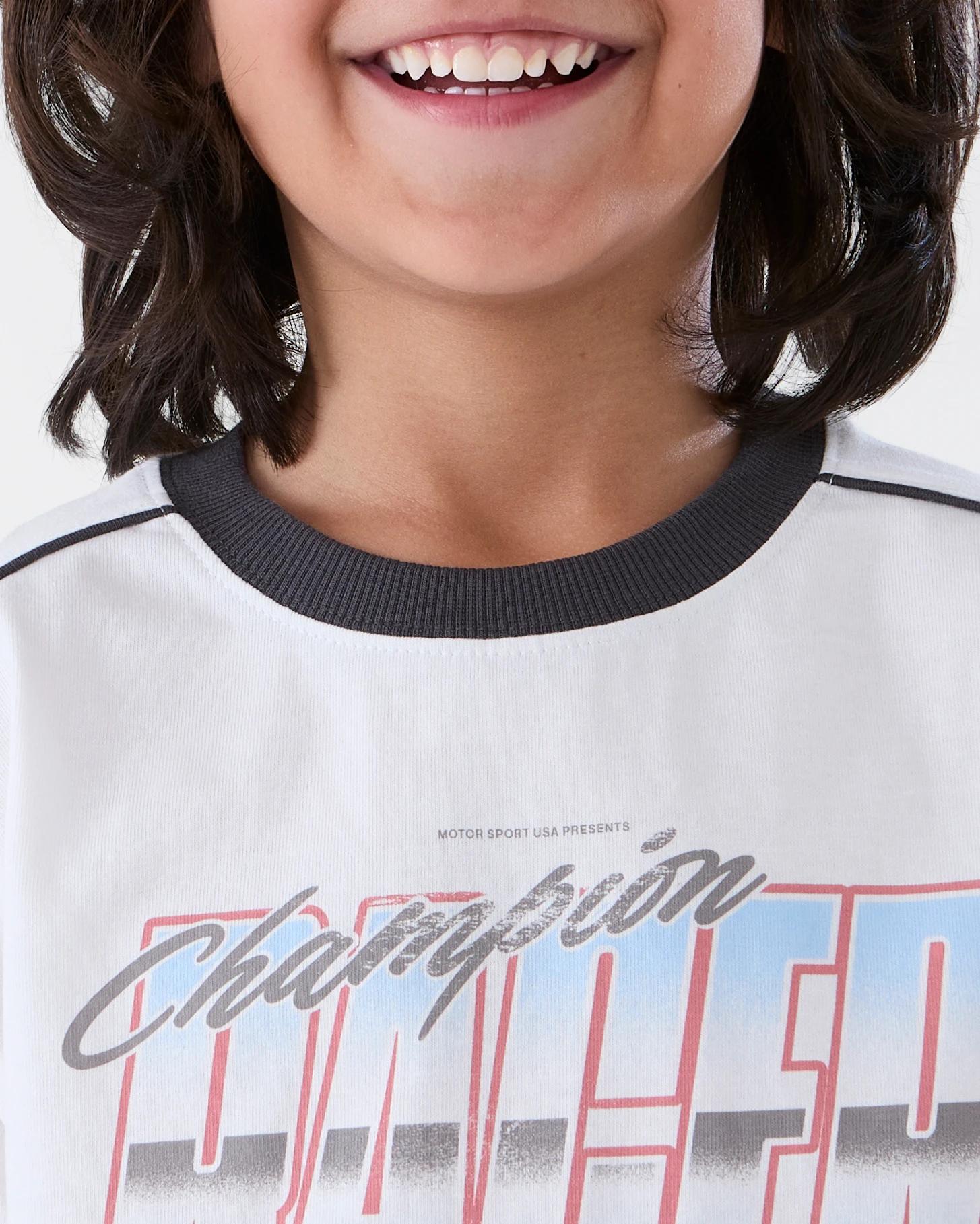 5 Oversized Printed T-shirt Wht Race, 5 of 8