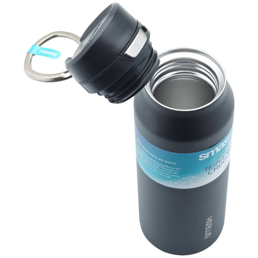 2 Smash Blue Triple Wall Chugger 1L Black, 2 of 3