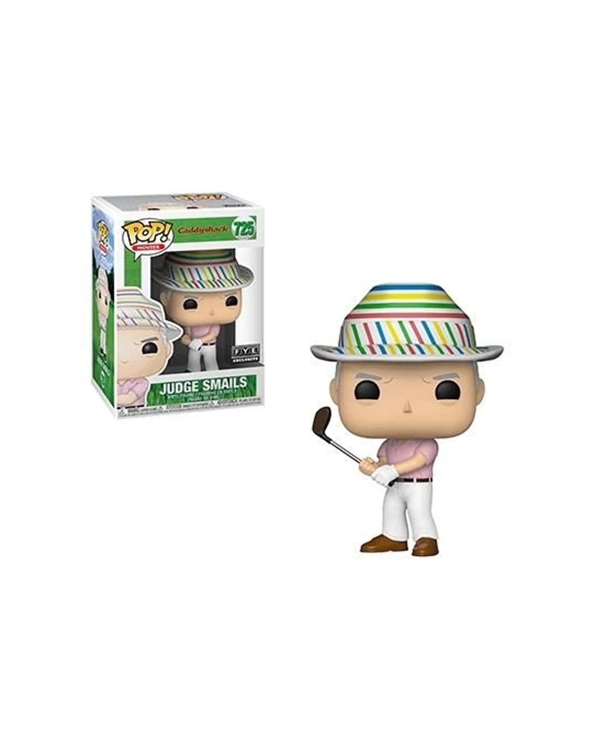 3 Pop Caddyshack - Judge W Hat Vinyl Action Figure Approx 10cm 1 Pack Golf Club - Multi, 3 of 3