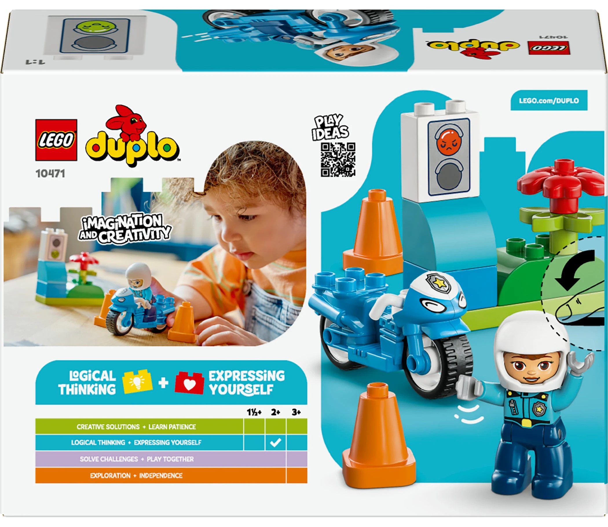 10 LEGO DUPLO Town Blue Police Motorcycle 10471, 10 of 10