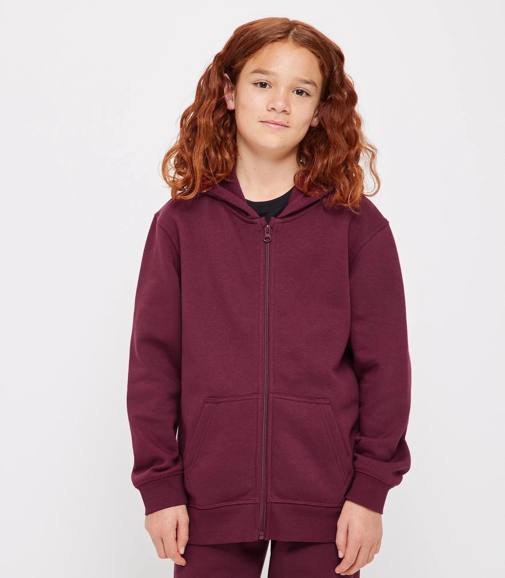 1 Target School Zip Thru Fleece Hoodie BURGUNDY, 1 of 7