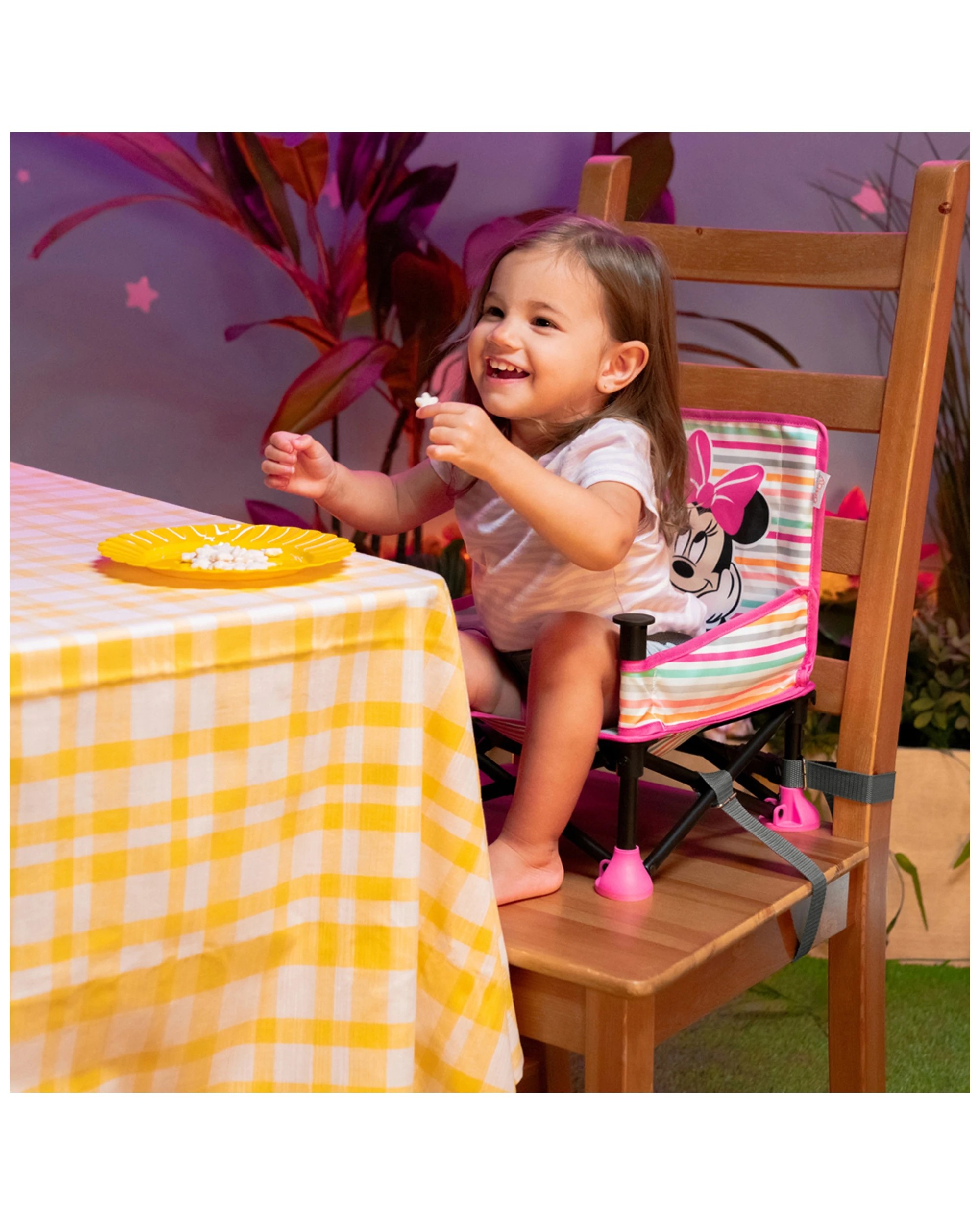 2 Bright Starts Minnie Mouse Pop ‚äòn Sit Baby Portable Booster Seat 6m+
 - Multi, 2 of 3