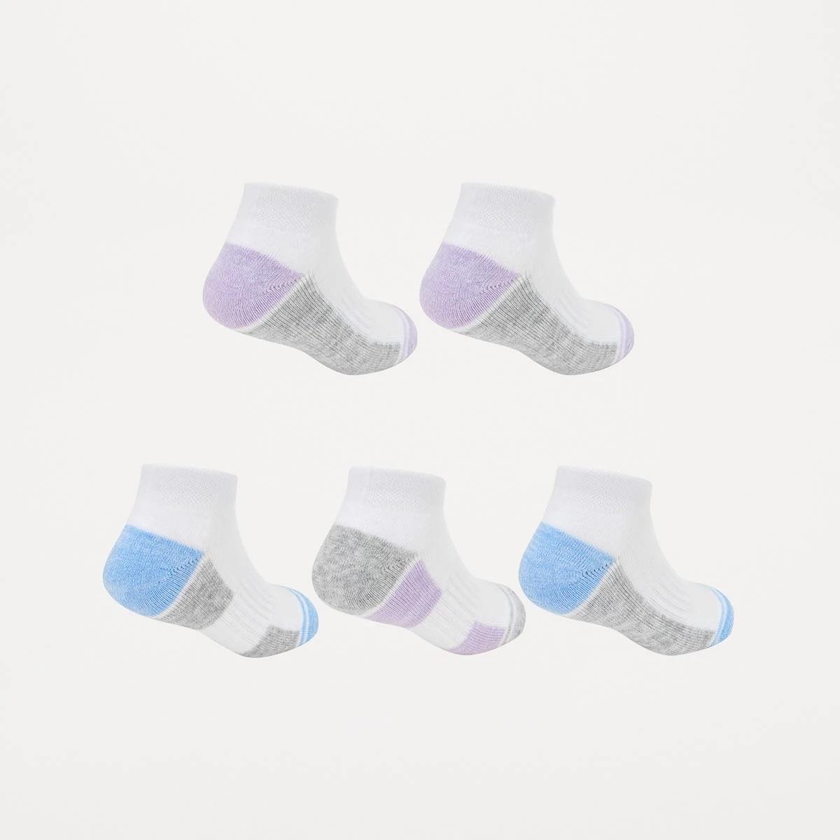 2 5 Pack Active Kids Low Cut Socks PURPLE, BLUE, 2 of 3