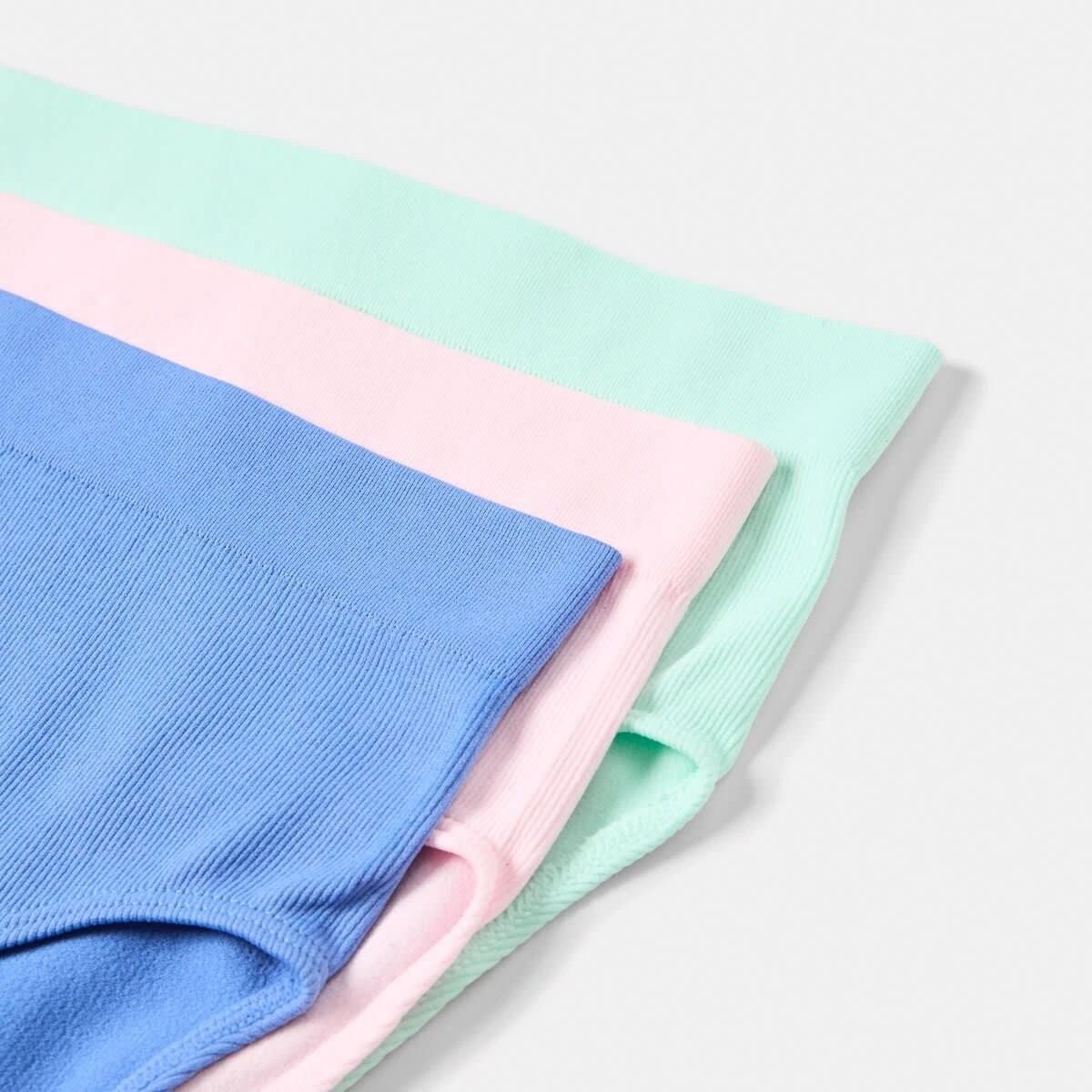 2 3 Pack Rib Seamfree Full Briefs BLUE MARINE, BALLERINA, BRIGHT MINT, 2 of 8