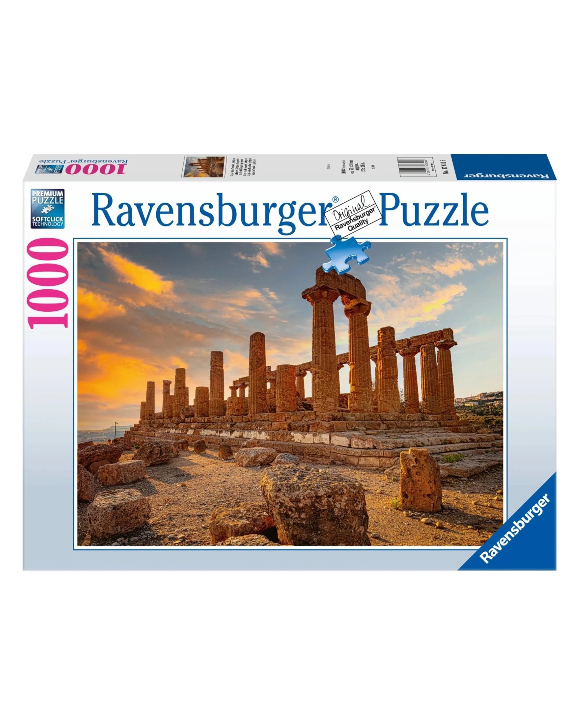 1 Ravensburger Valley of the Temples Agrigento Italy 1000 Piece Jigsaw Puzzle, 1 of 1
