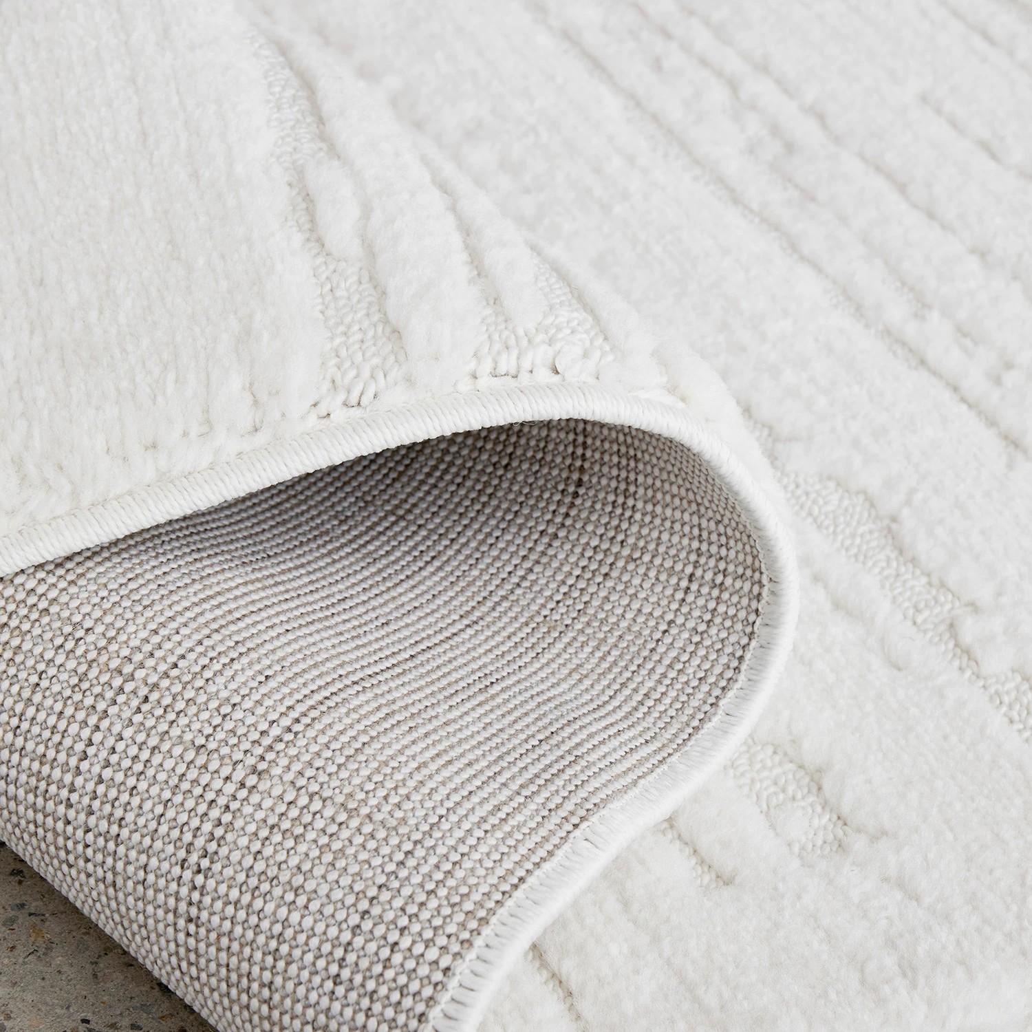 6 Common Ground Rugs Lyrica Ezra 500x80cm Runner - Extra Large Pet Friendly Power Loomed Rug - White, 6 of 7