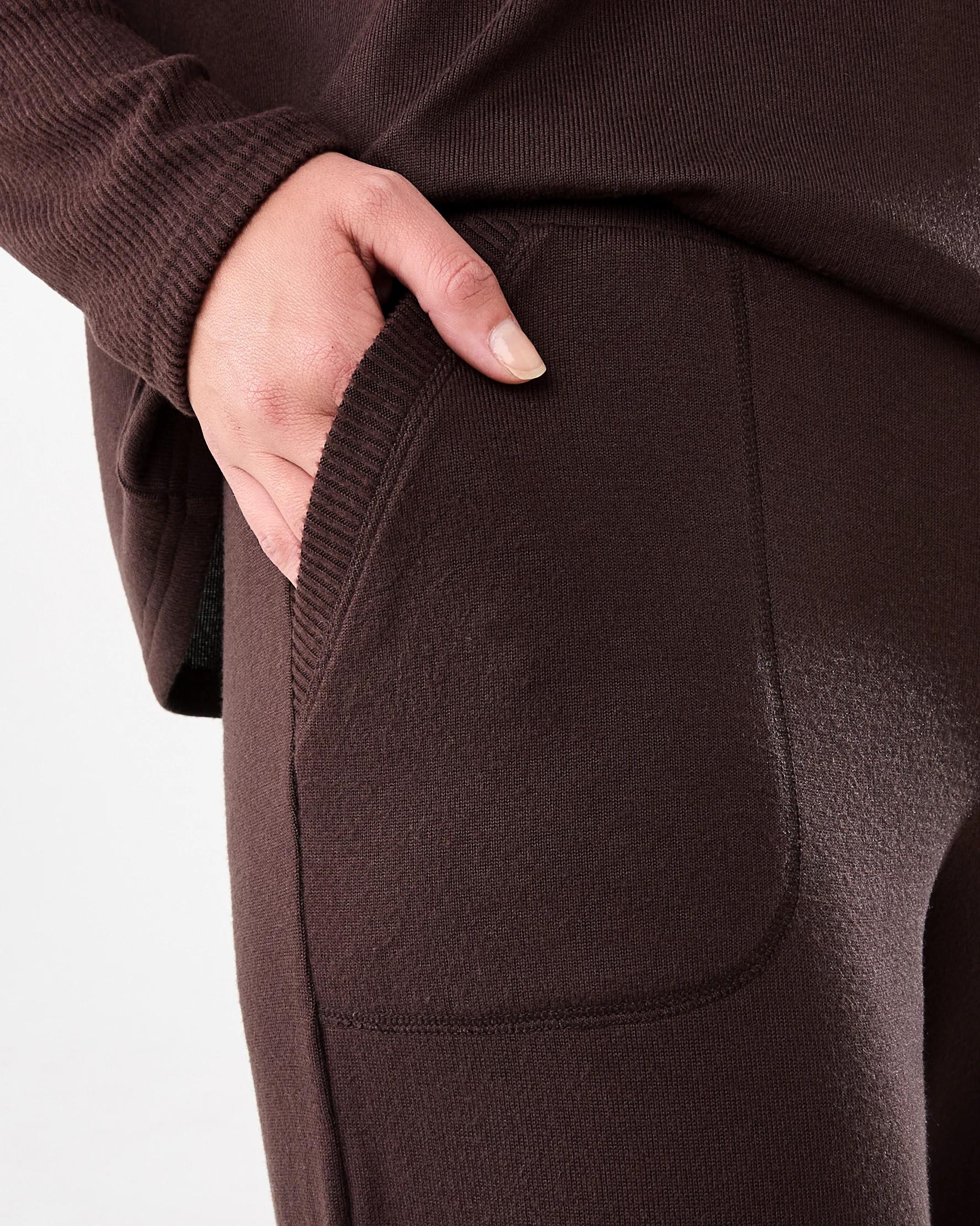 5 Super Soft Rib Trim Lounge Pants Choc Chip, 5 of 7