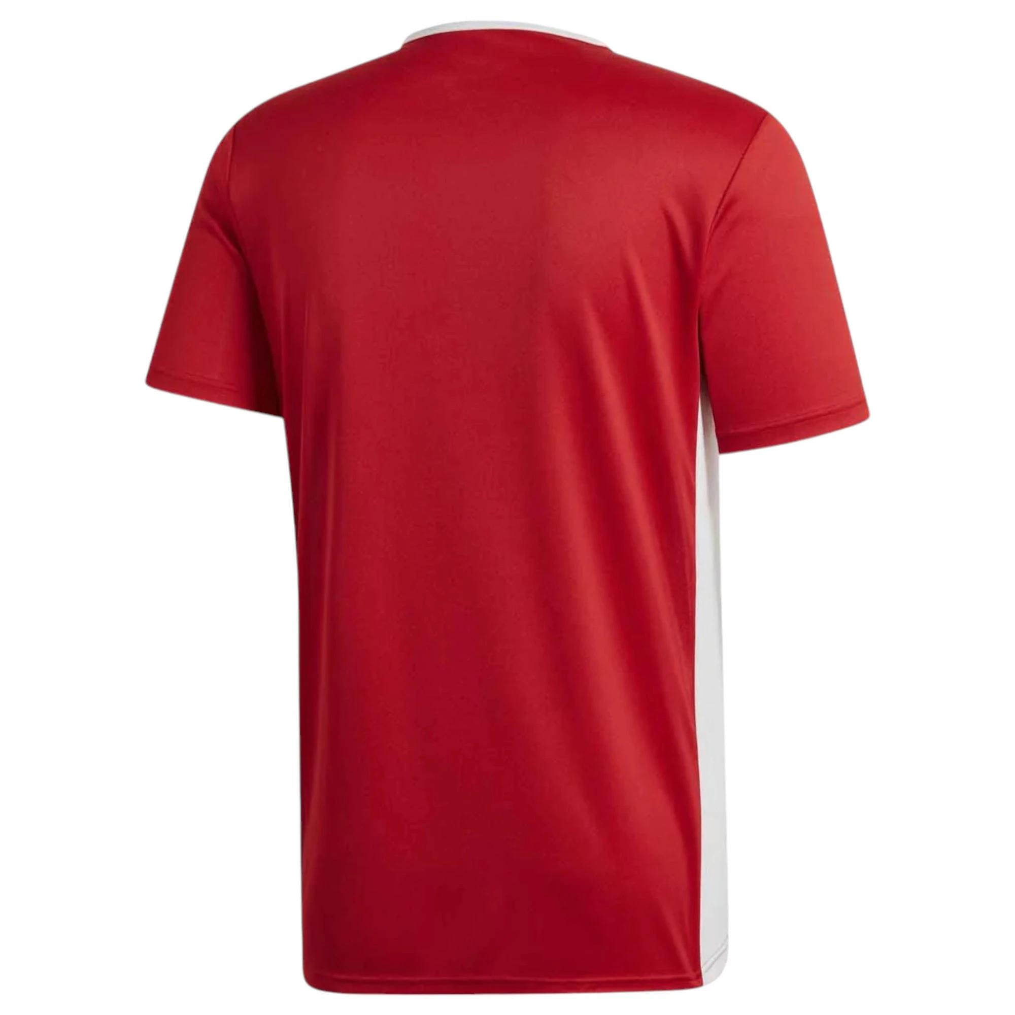 2 Adidas Mens Entrada 18 Red/ White Football T-Shirt Athletic Soccer Jersey RED/WHITE, 2 of 5