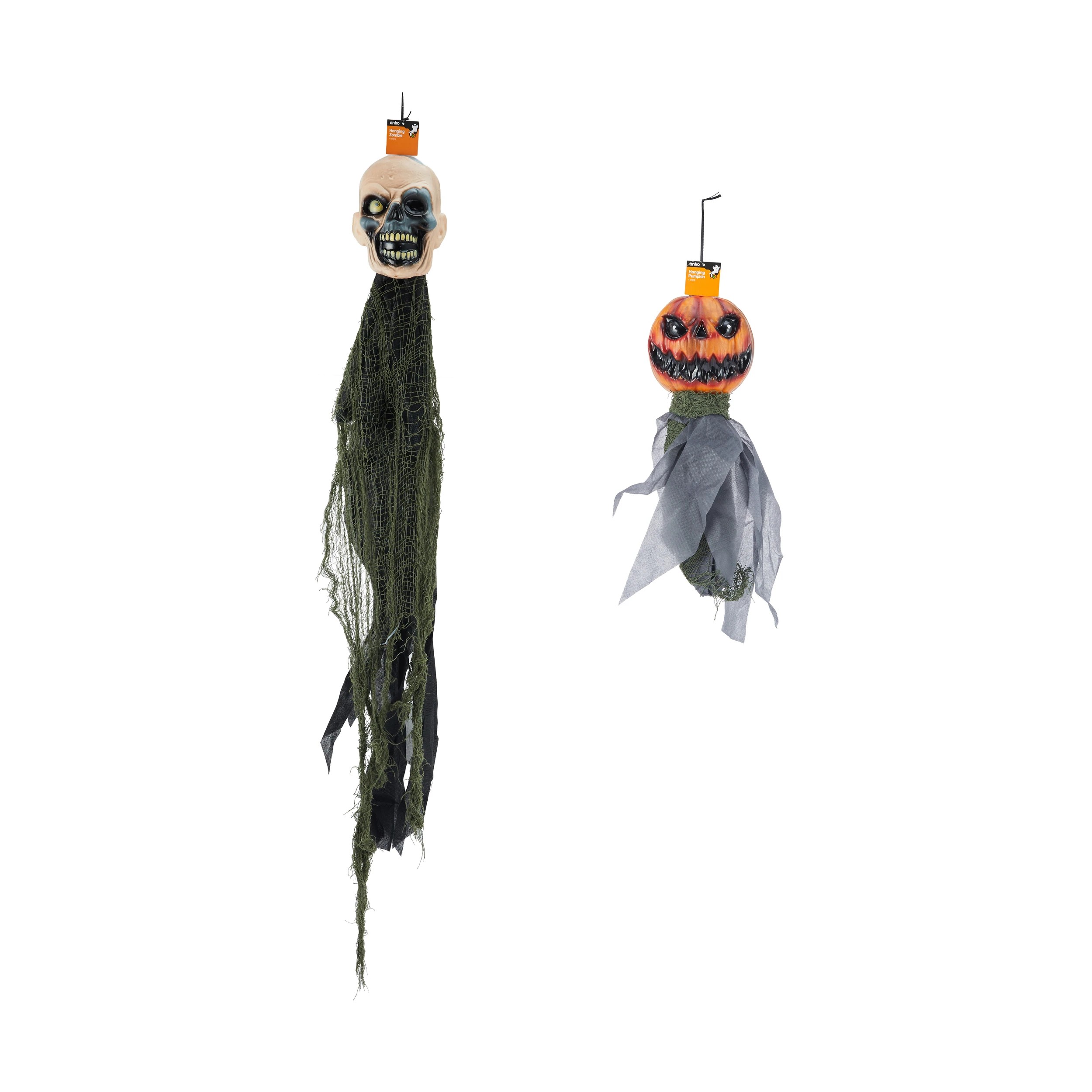 4 Hanging Zombie or Pumpkin - Assorted, 4 of 5