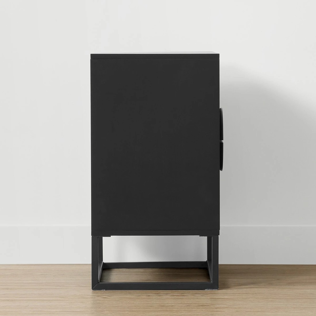 3 Stevie 2 Drawer Bedside Table - Black, 3 of 9