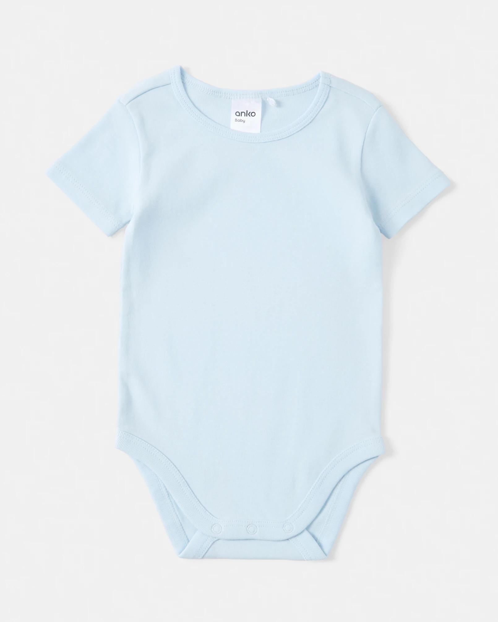 3 2 Pack Cotton Short Sleeve Bodysuits Blu Pck, 3 of 6
