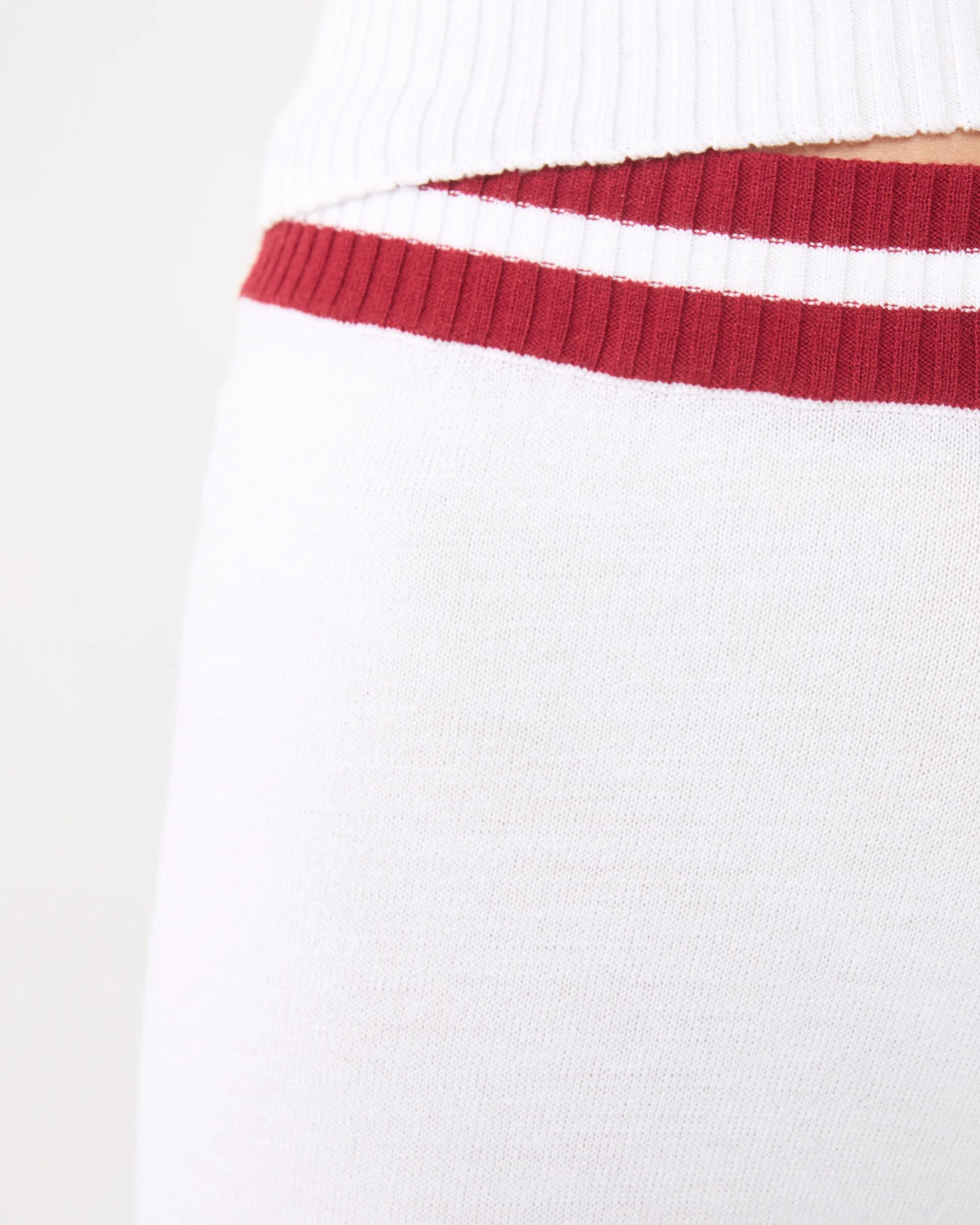 6 True Knit Stripe Tie Pants Snw White, 6 of 8