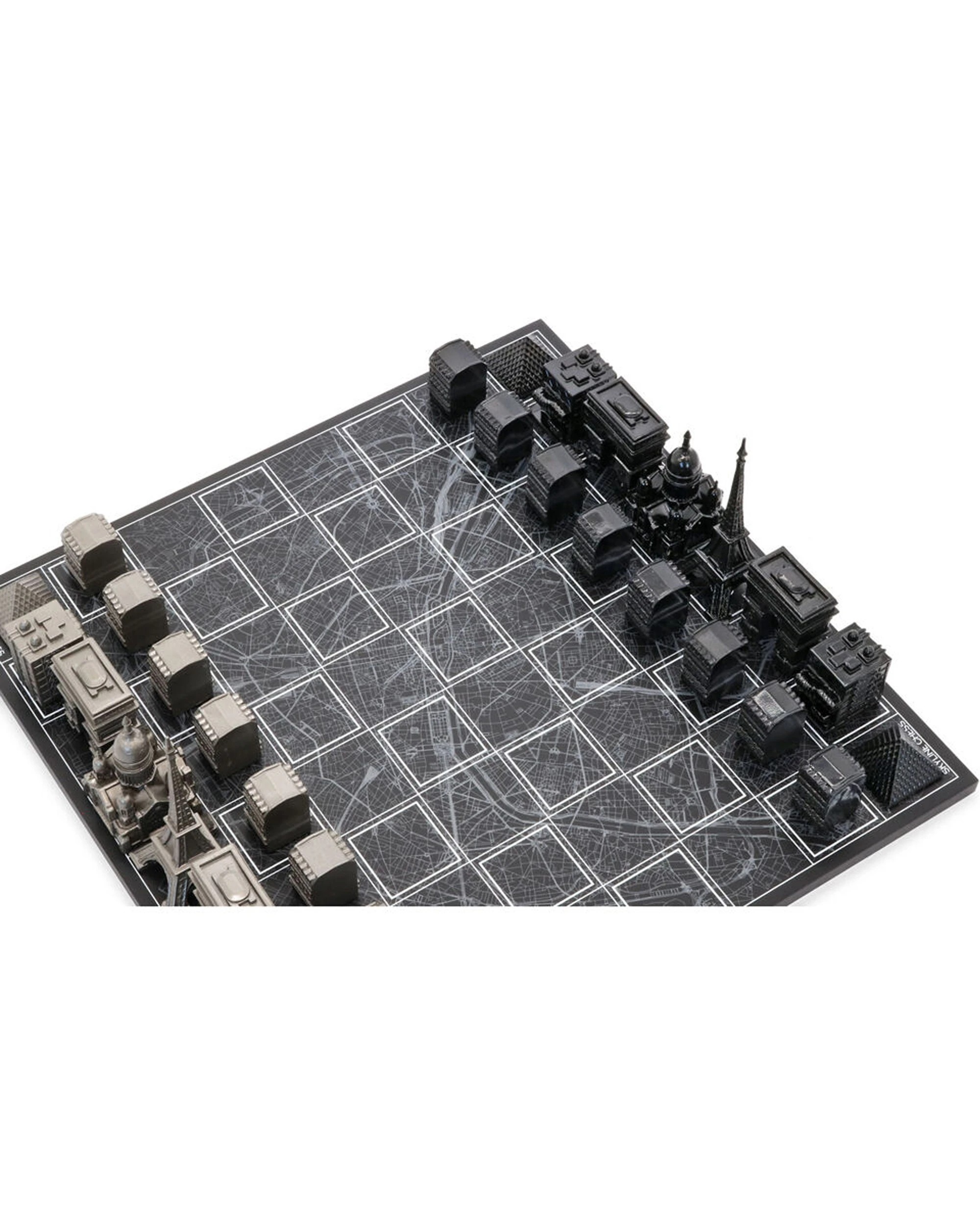 3 Skyline Chess 33pc Paris Edition Wood Board With Printed Paris Map Chess - Multi, 3 of 7