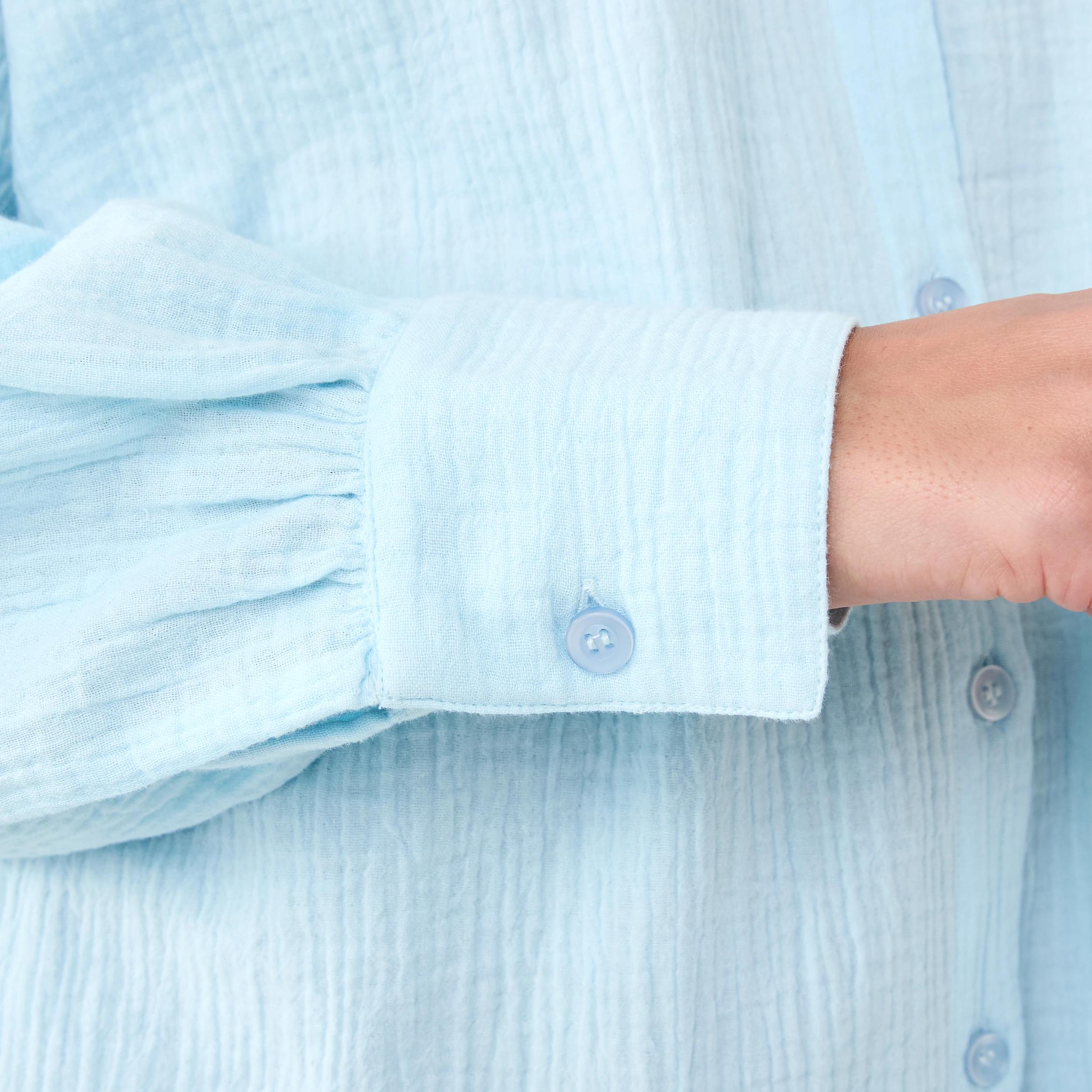 7 Long Sleeve Double Cloth Shirt Blue Sugar, 7 of 7