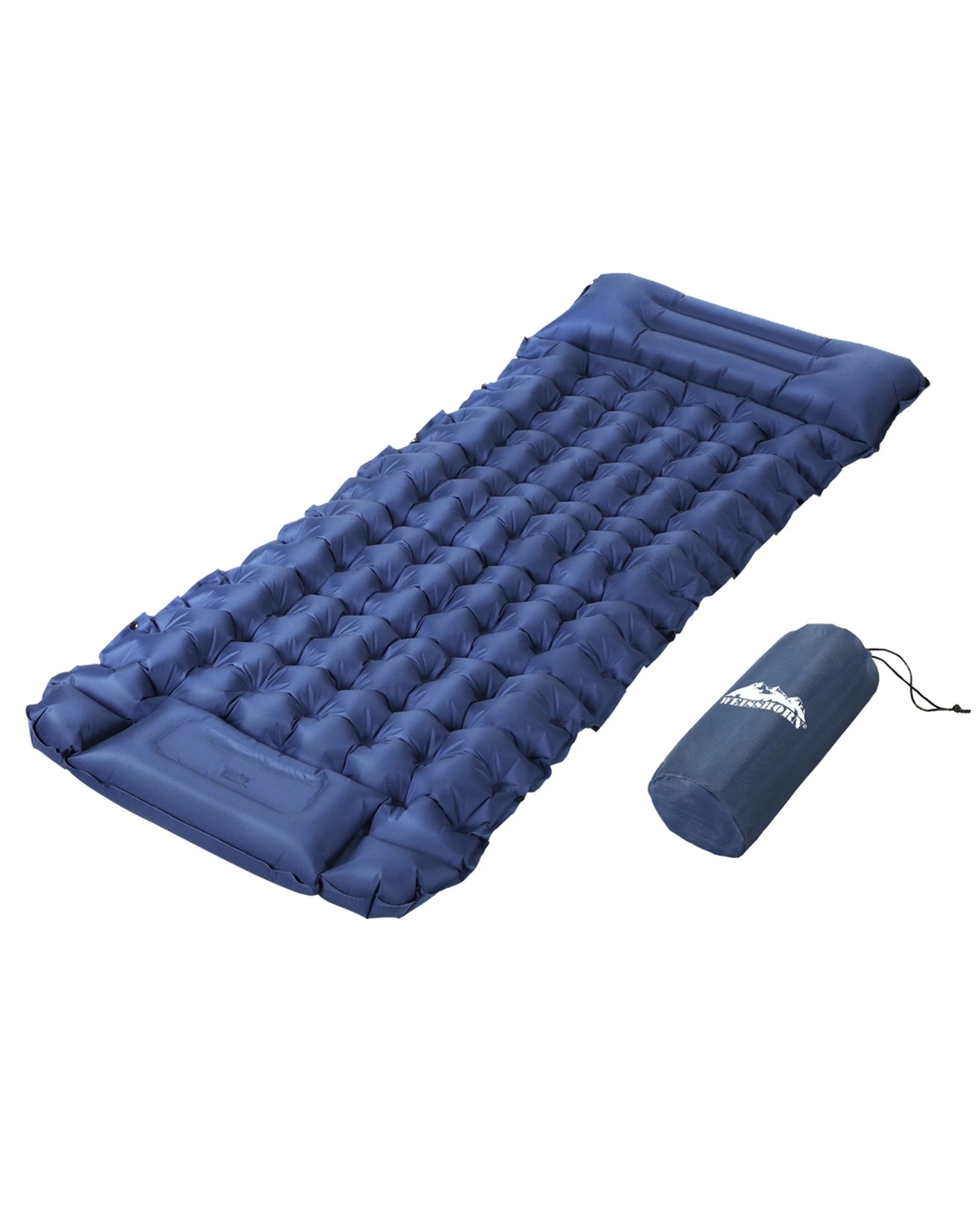 1 Weisshorn Self Inflating Mattress Camping Sleeping Mat Air Bed Single Pillow Bag - Blue, 1 of 5