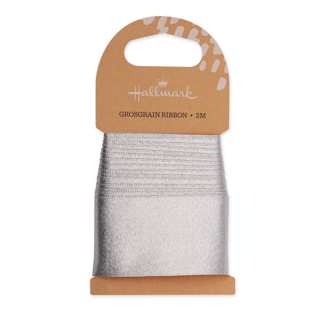 1 2m Hallmark Grosgrain Ribbon - Silver Look, 1 of 2