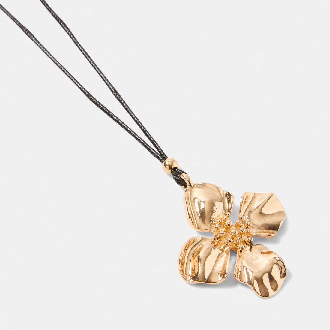 2 Cord Flower Necklace - Gold Tone, 2 of 5