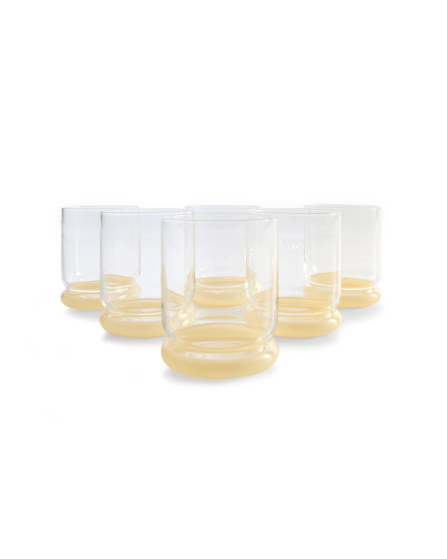 6 Butter Bubble Tumbler Gla