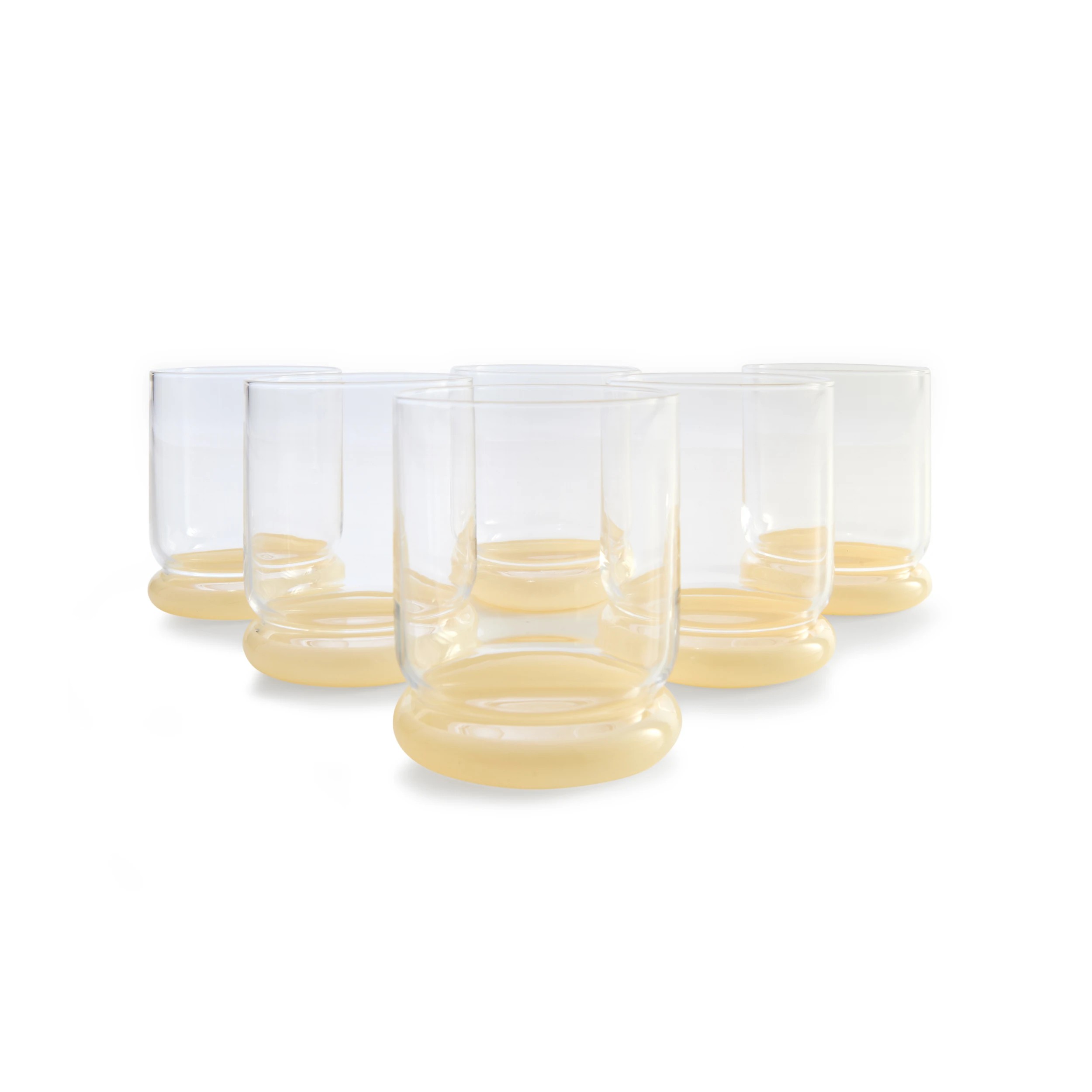 1 6 Butter Bubble Tumbler Glasses, 1 of 7
