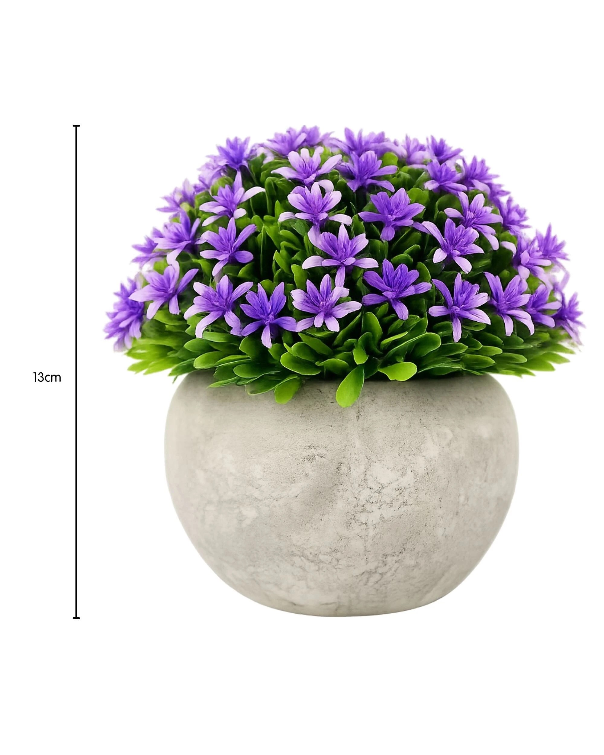 2 Party Maker Artificial Round Potted Flower - Purple, 2 of 4